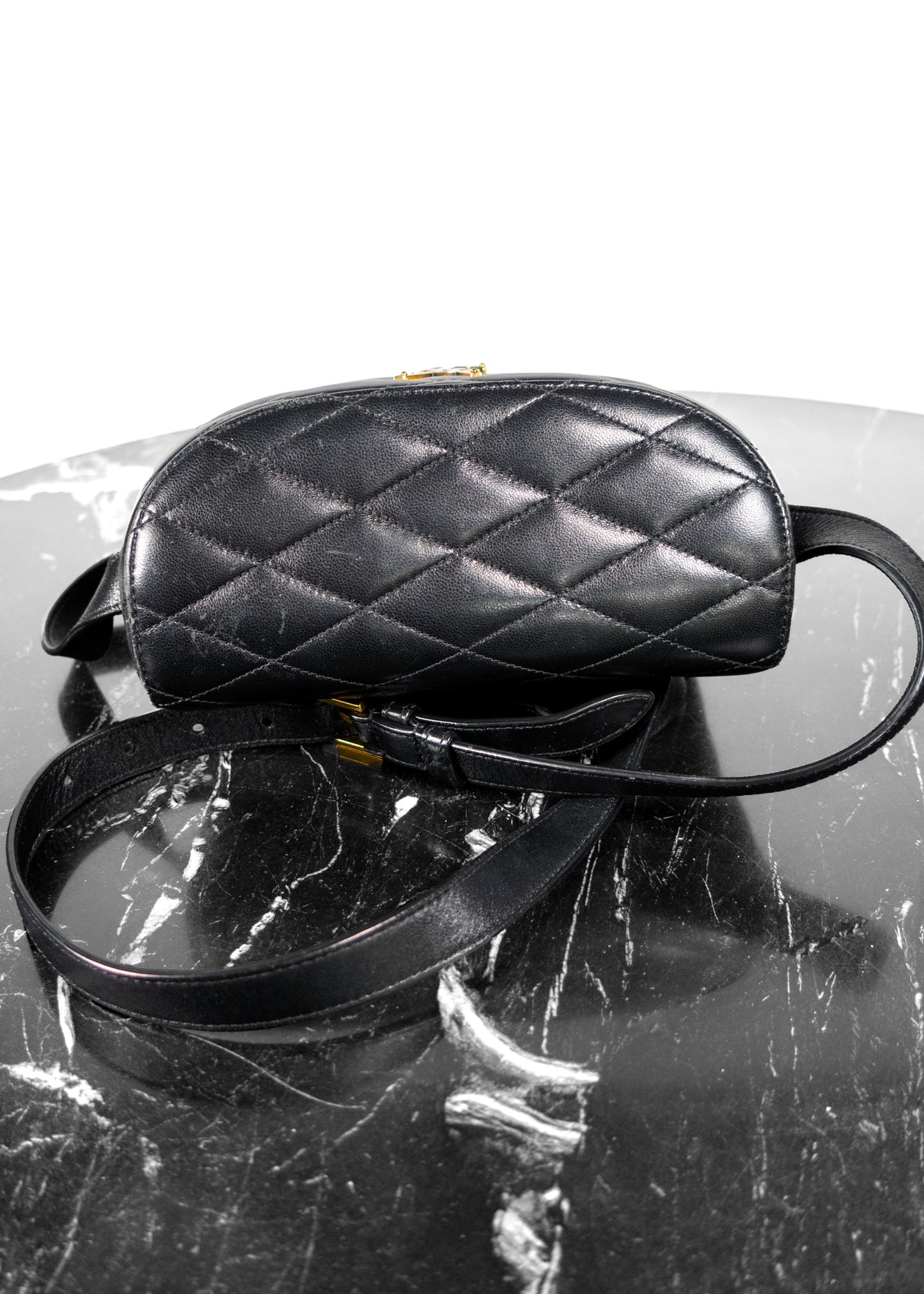 Saint Laurent June Diamond-Quilt Crossbody Bag