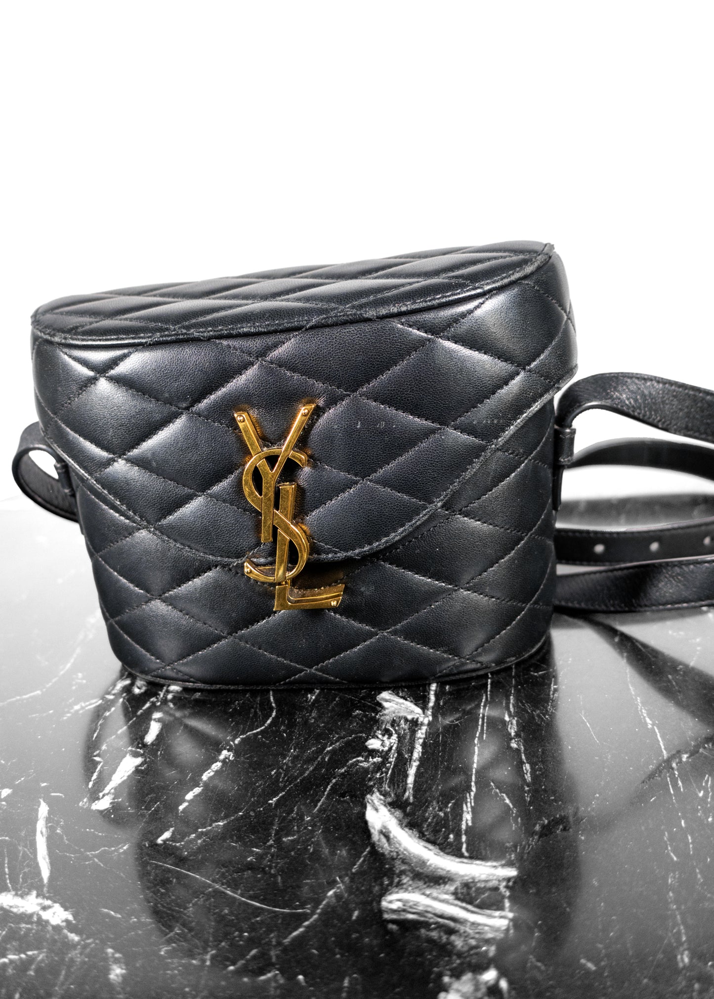Saint Laurent June Diamond-Quilt Crossbody Bag