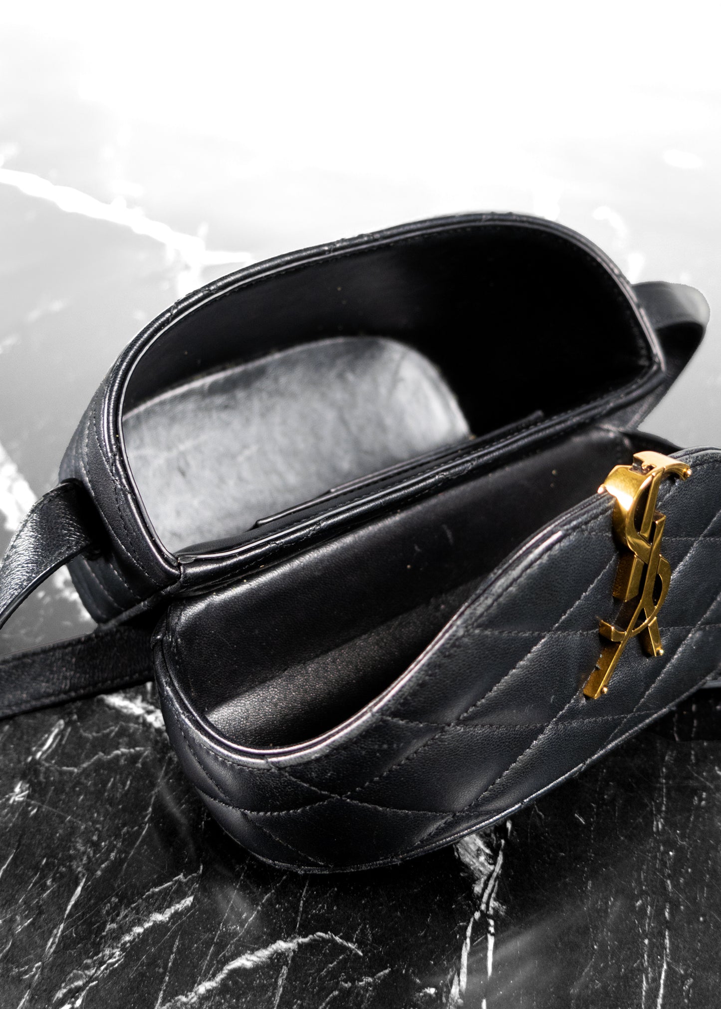 Saint Laurent June Diamond-Quilt Crossbody Bag