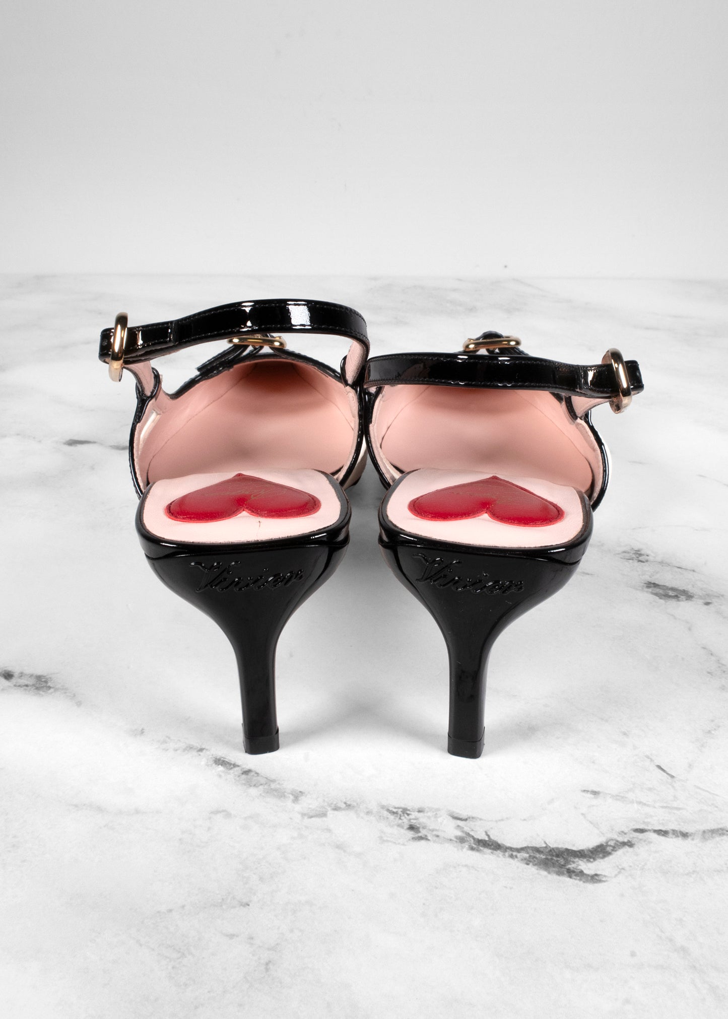 Roger Vivier Viv’ Canard Slingback Pumps in Patent Leather