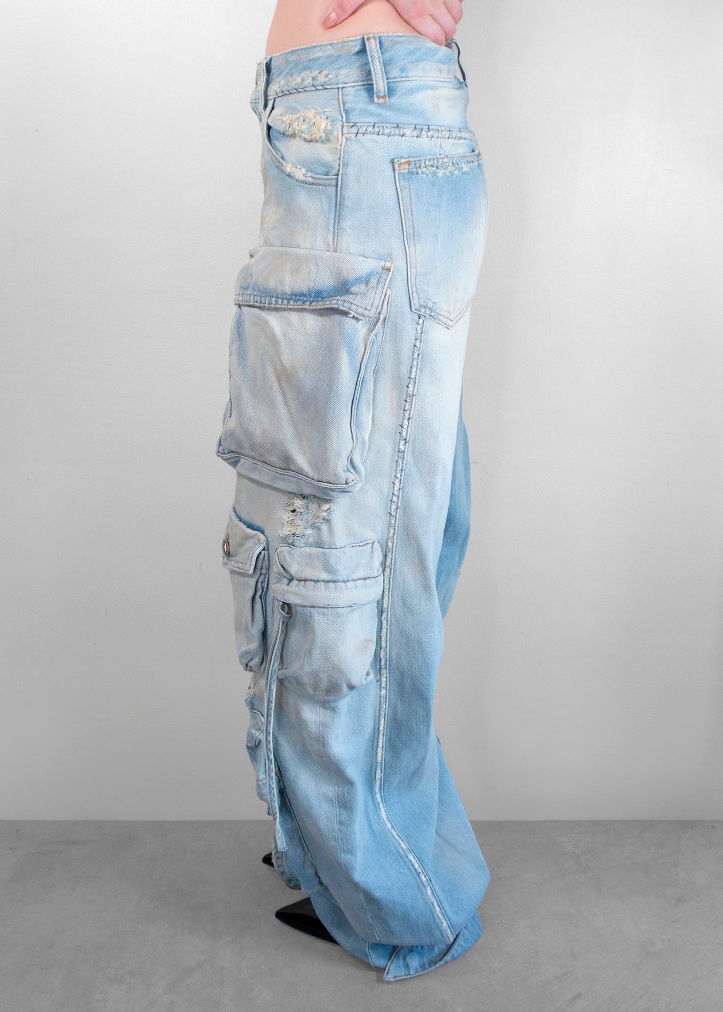 The Attico Blue Fern Jeans