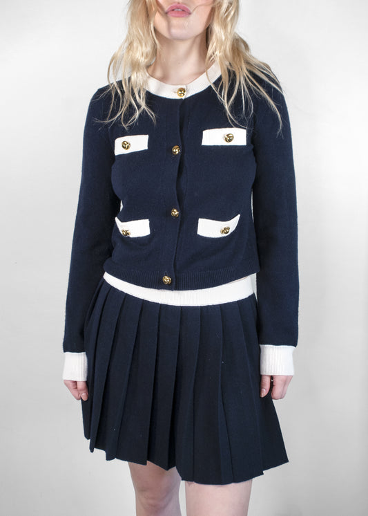 Miu Miu Two Tone Cashmere Cardigan