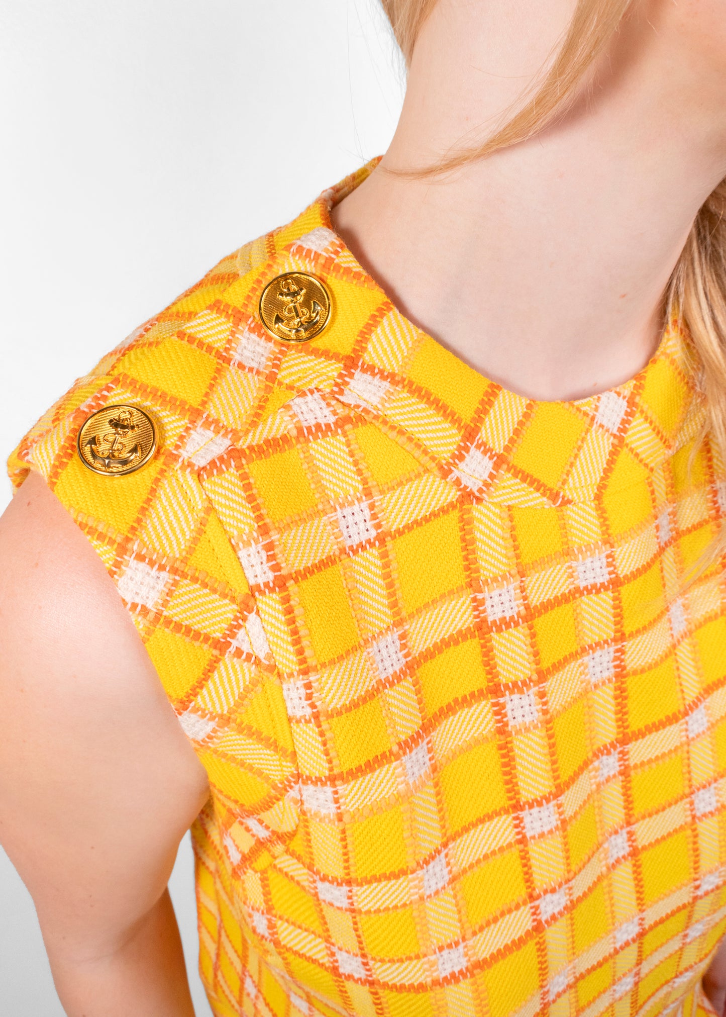Gucci Checkered Tweed Shift Dress