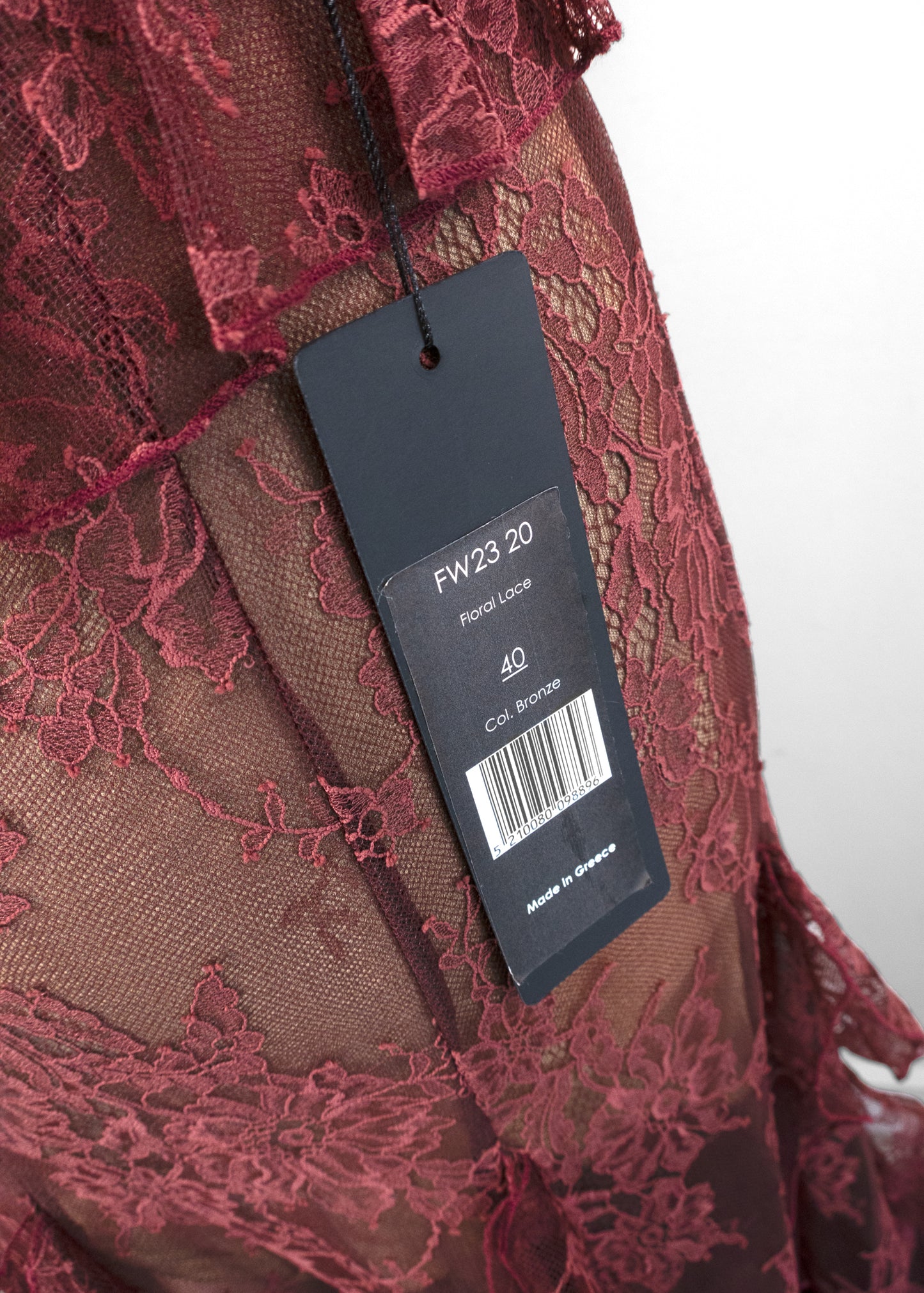 Costarellos Morgana Ruffled Lace Maxi Gown