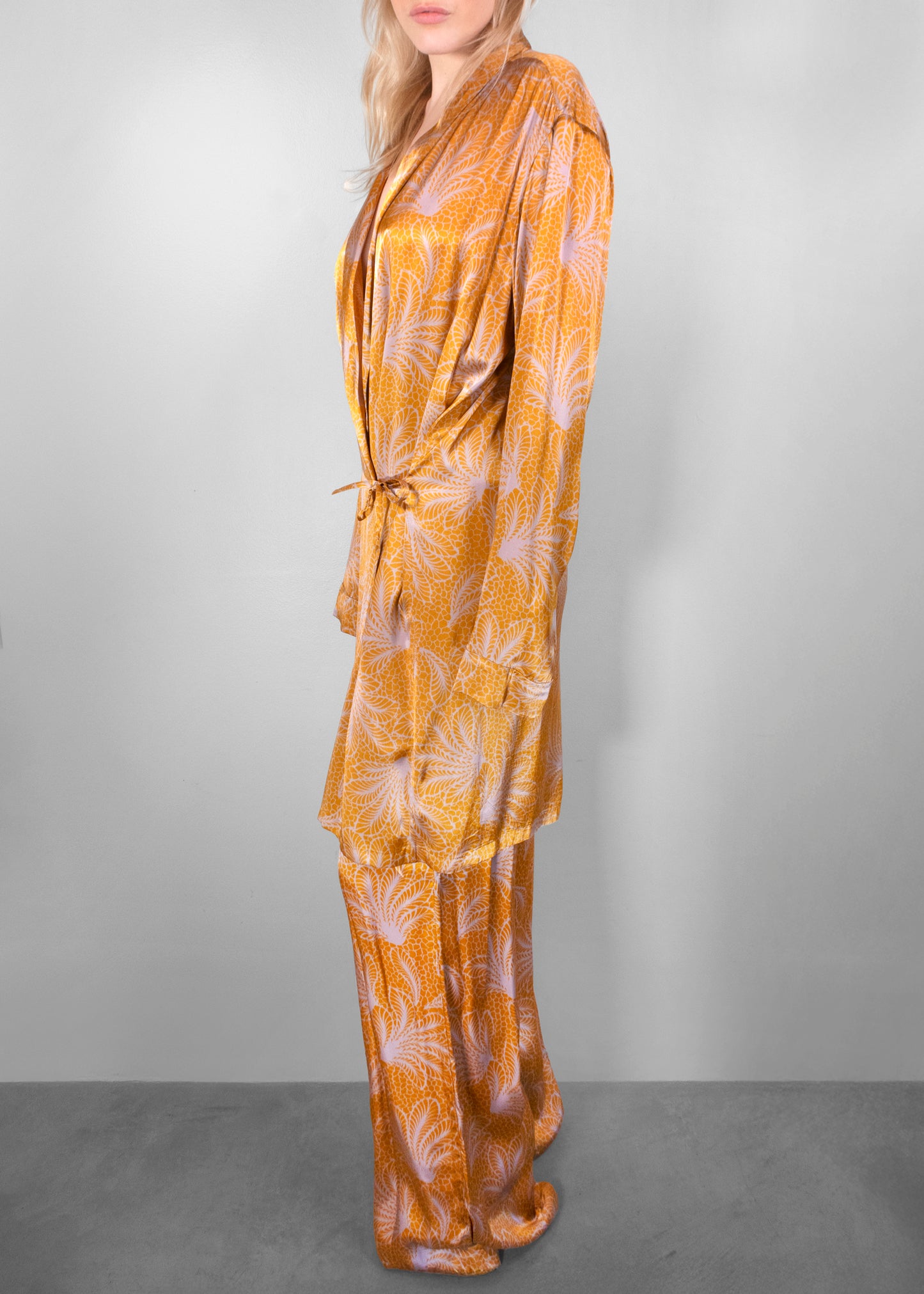 Dries Van Noten Floral Print Silk Pajama Set