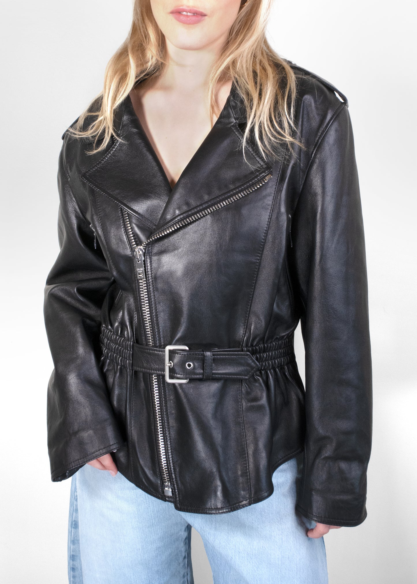 Celine Calfskin Classic Biker Jacket