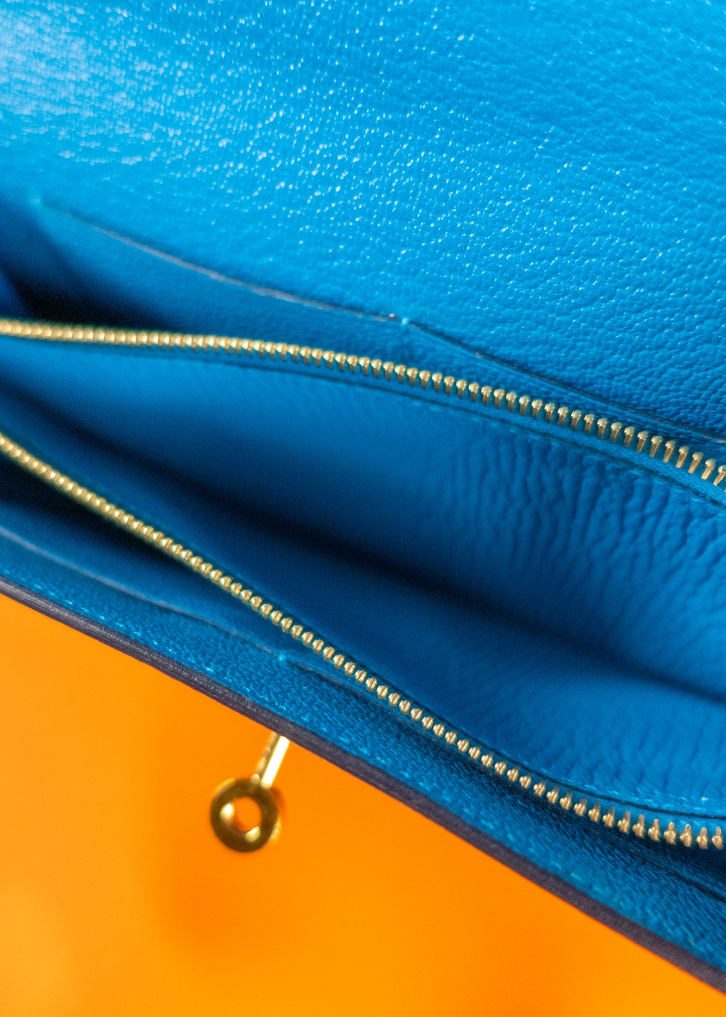 Hermès Epsom Verso To Go Bleu Frida Rouge H