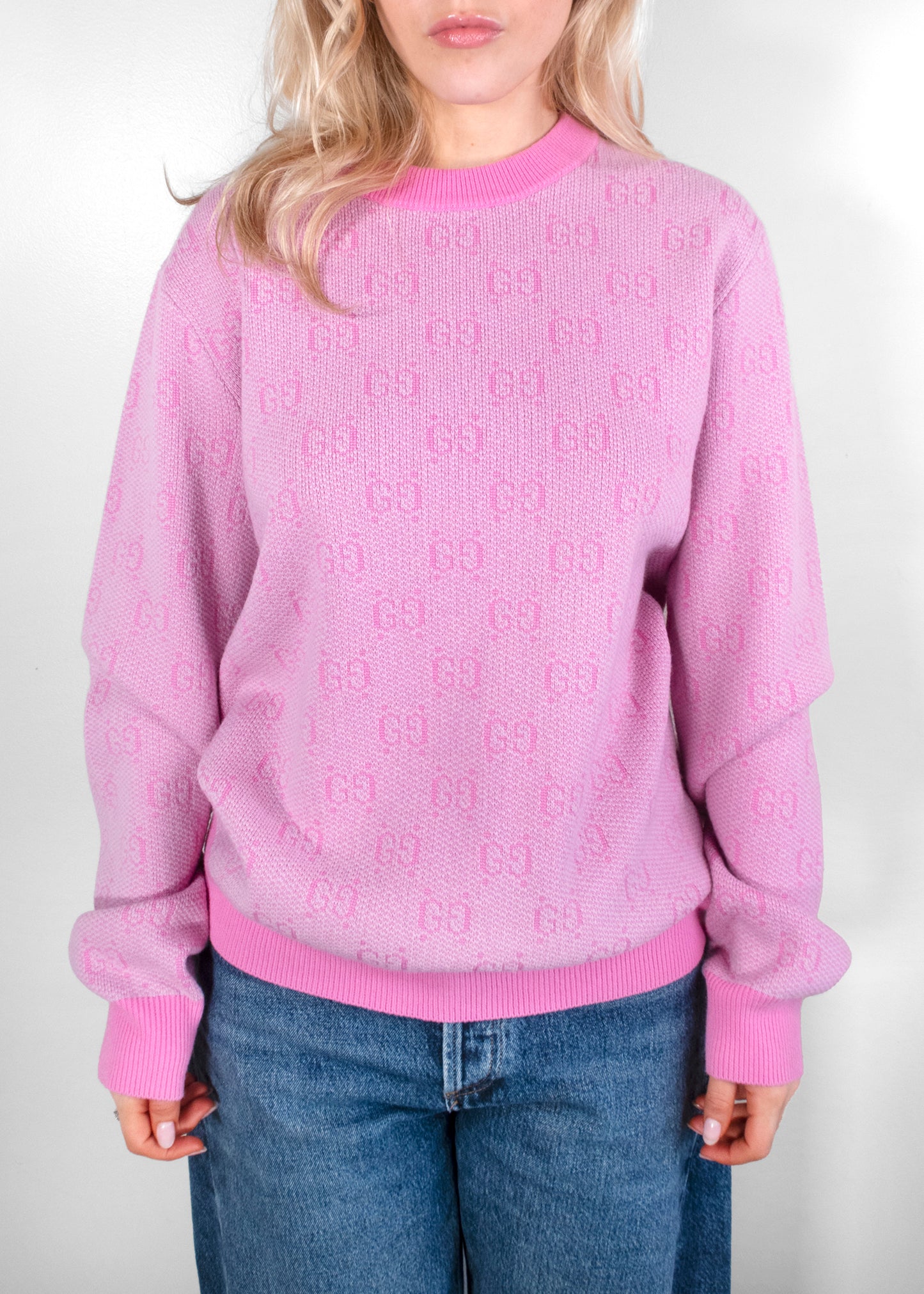 Gucci Monogram-Jacquard Wool Jumper