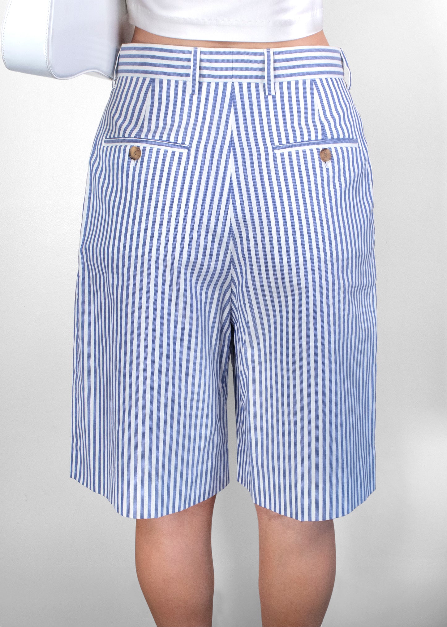 Prada Pinstriped Bermuda Shorts