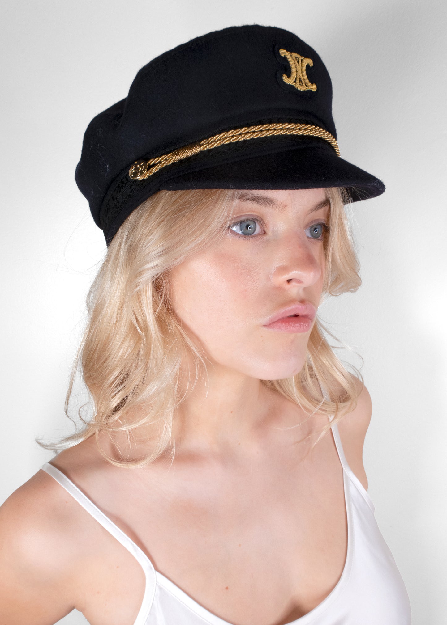 Celine Wool Triomphe Sailor Cap