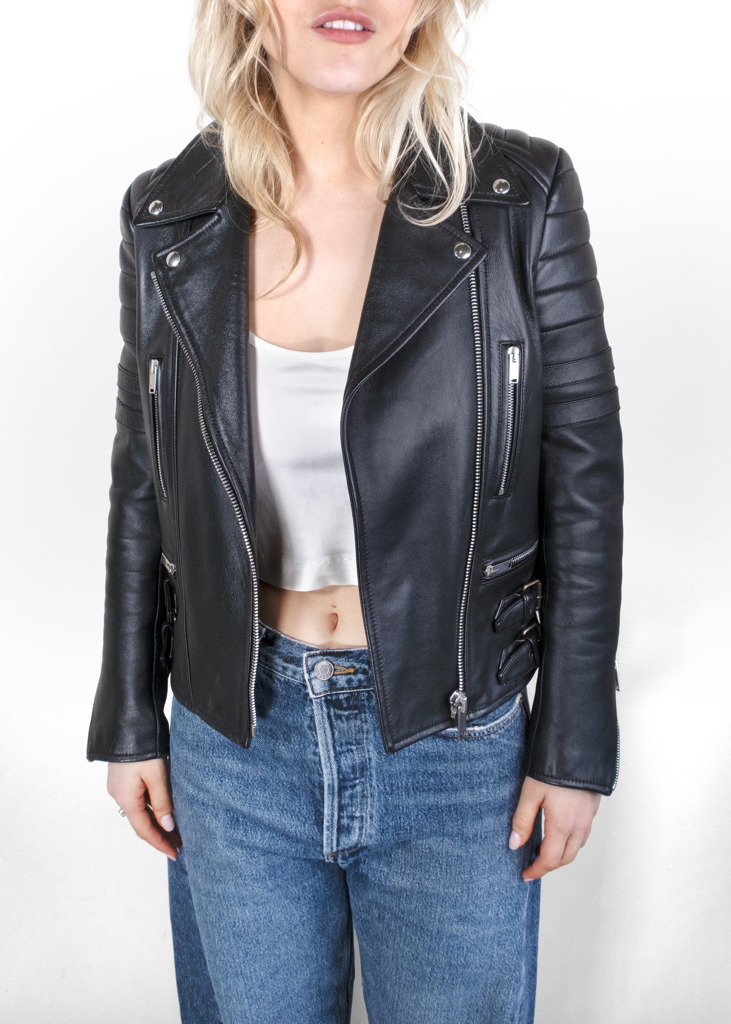 Celine Lamb Leather Biker Jacket