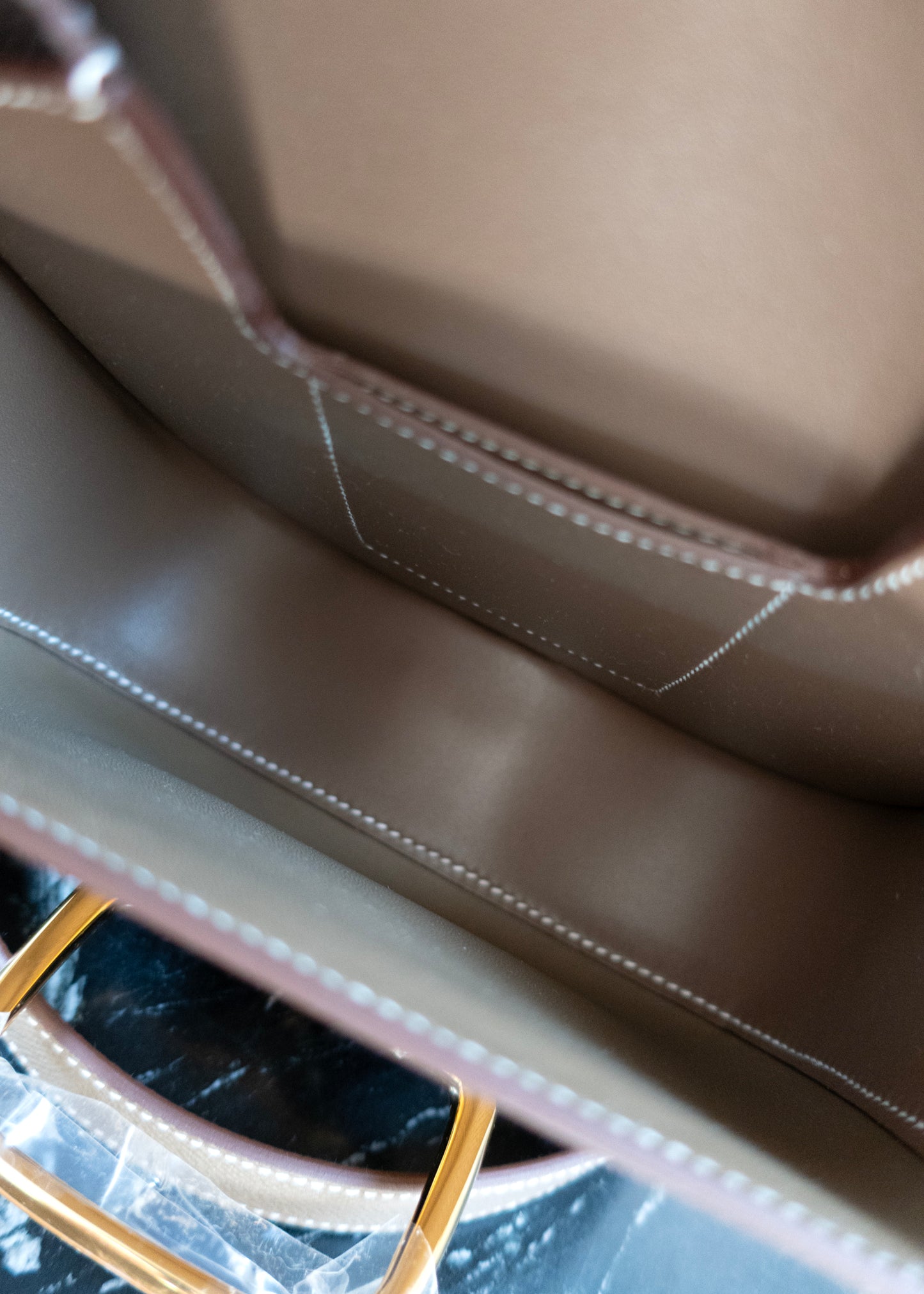 Hermès NIB Etoupe Mini Della Cavalleria Crossbody Bag