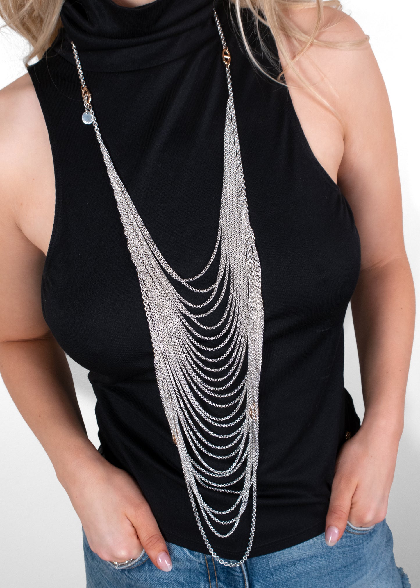 Hermès Sterling Silver Farandole Collier Necklace
