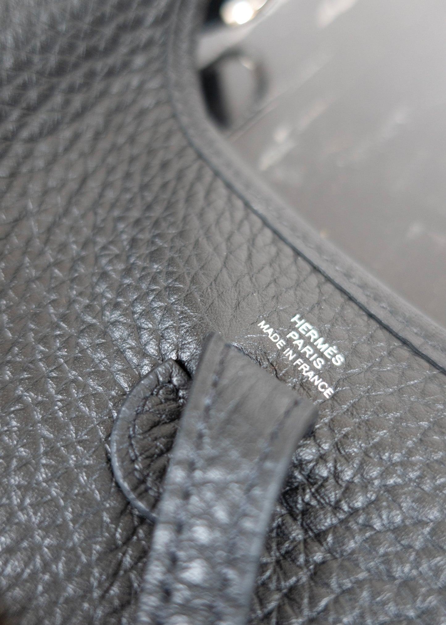 Hermès Mini Evelyne TPM Bag Black Clemence Leather