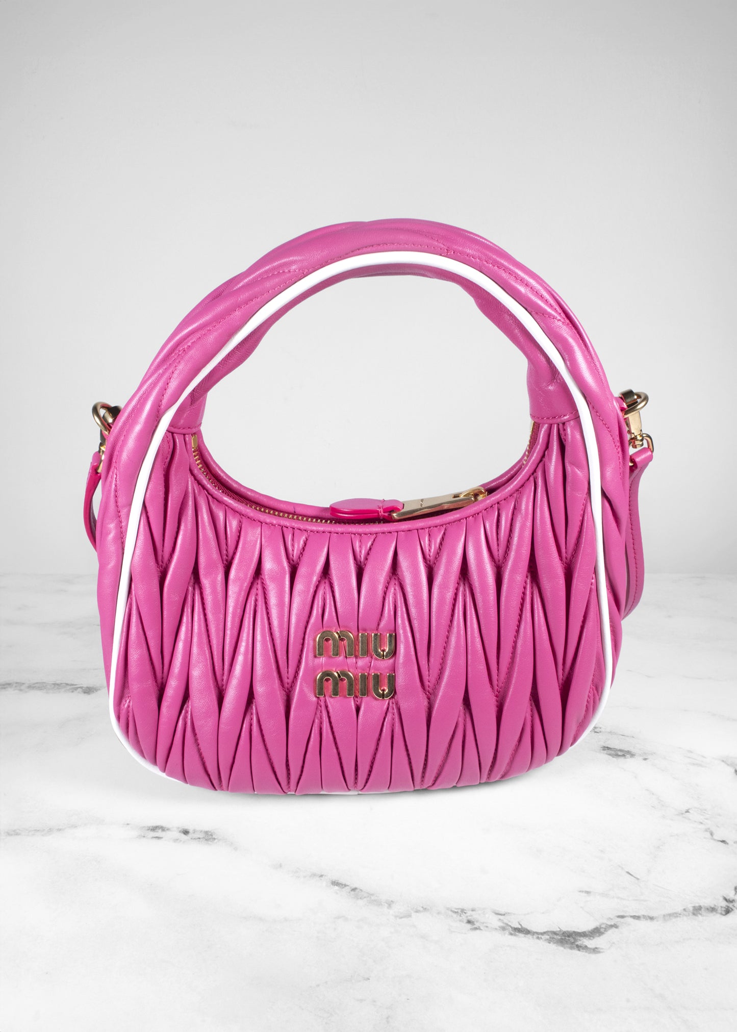 Miu Miu Wander Matelassé Tote Bag