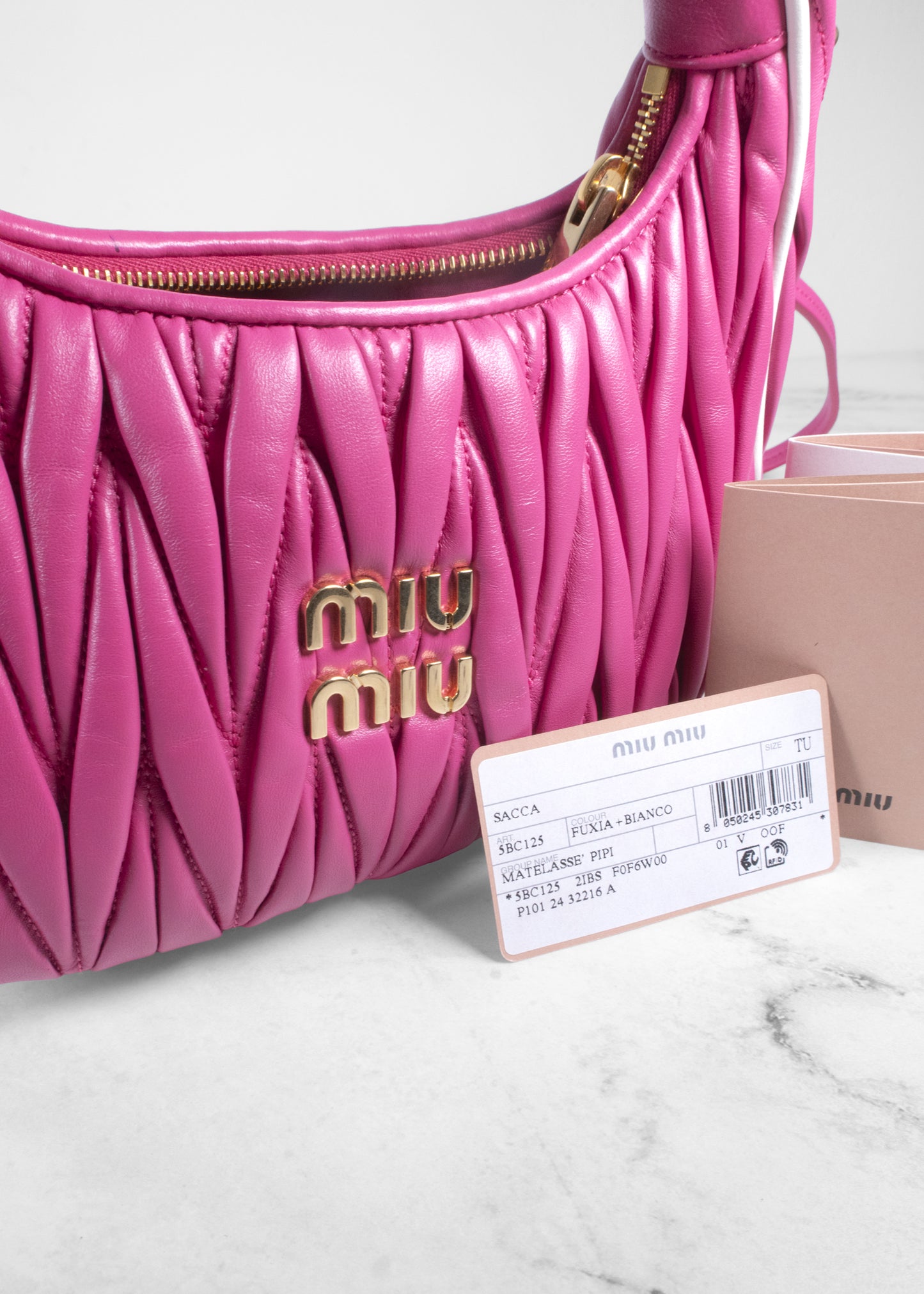 Miu Miu Wander Matelassé Tote Bag