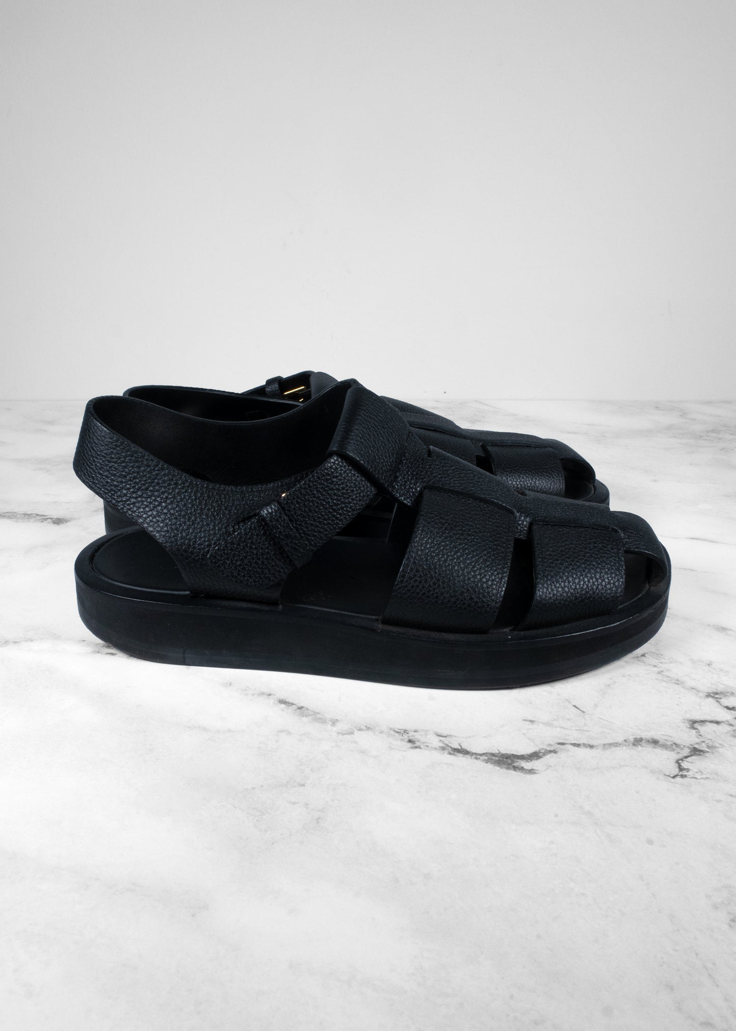 The Row Leather Fisherman Sandals