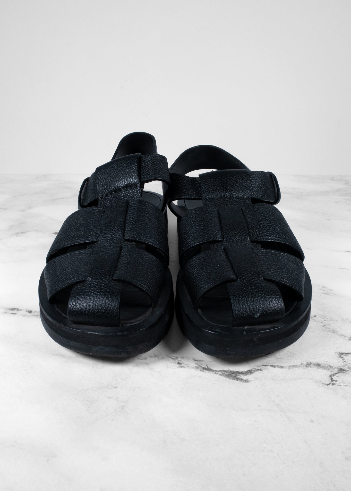 The Row Leather Fisherman Sandals