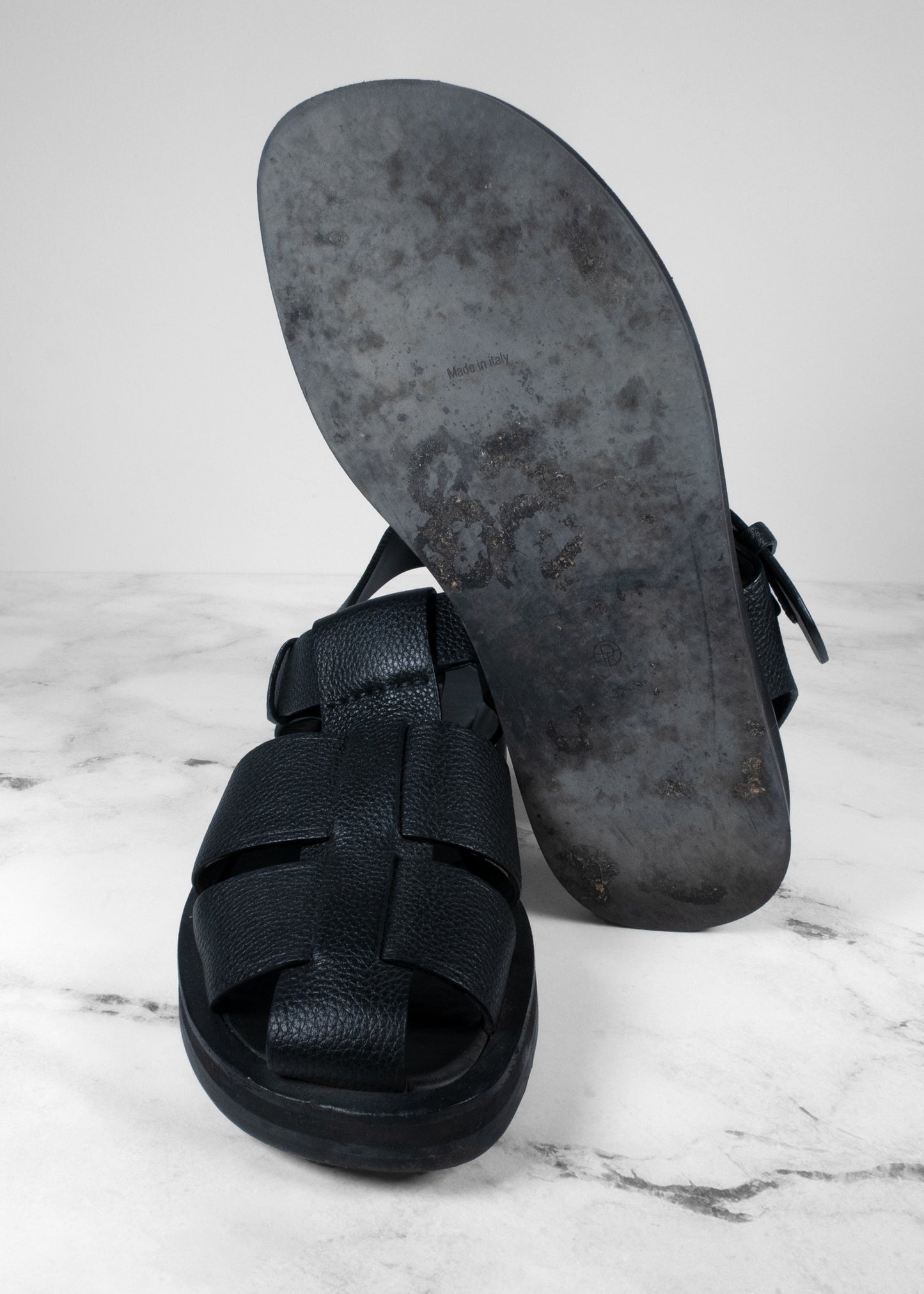 The Row Leather Fisherman Sandals