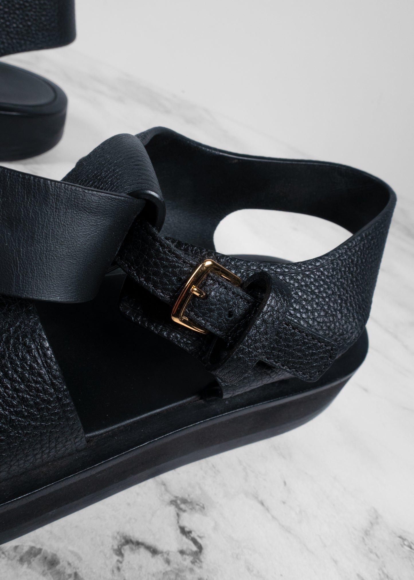 The Row Leather Fisherman Sandals