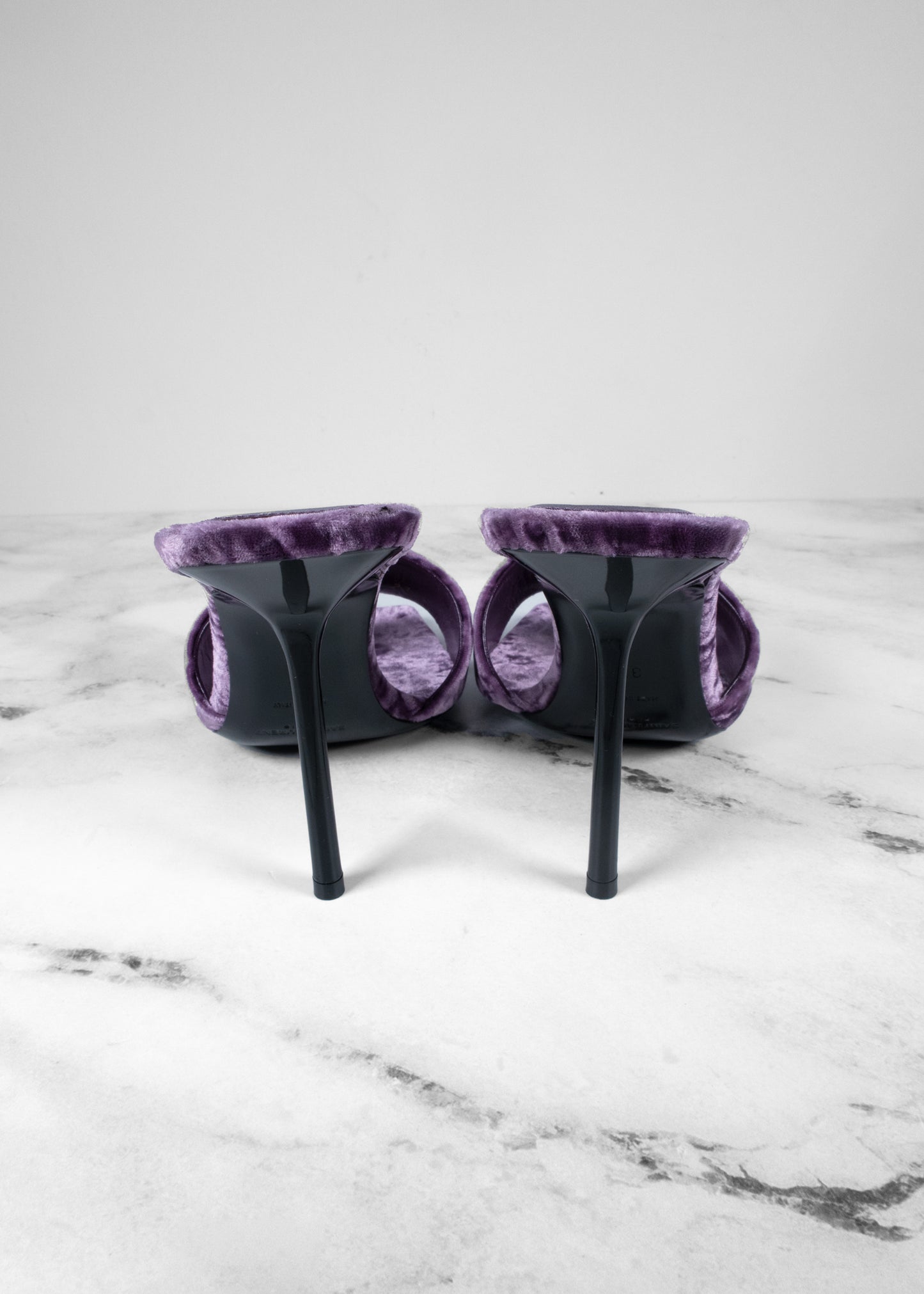 Saint Laurent Velvet Baliqua 105 Mule Sandals