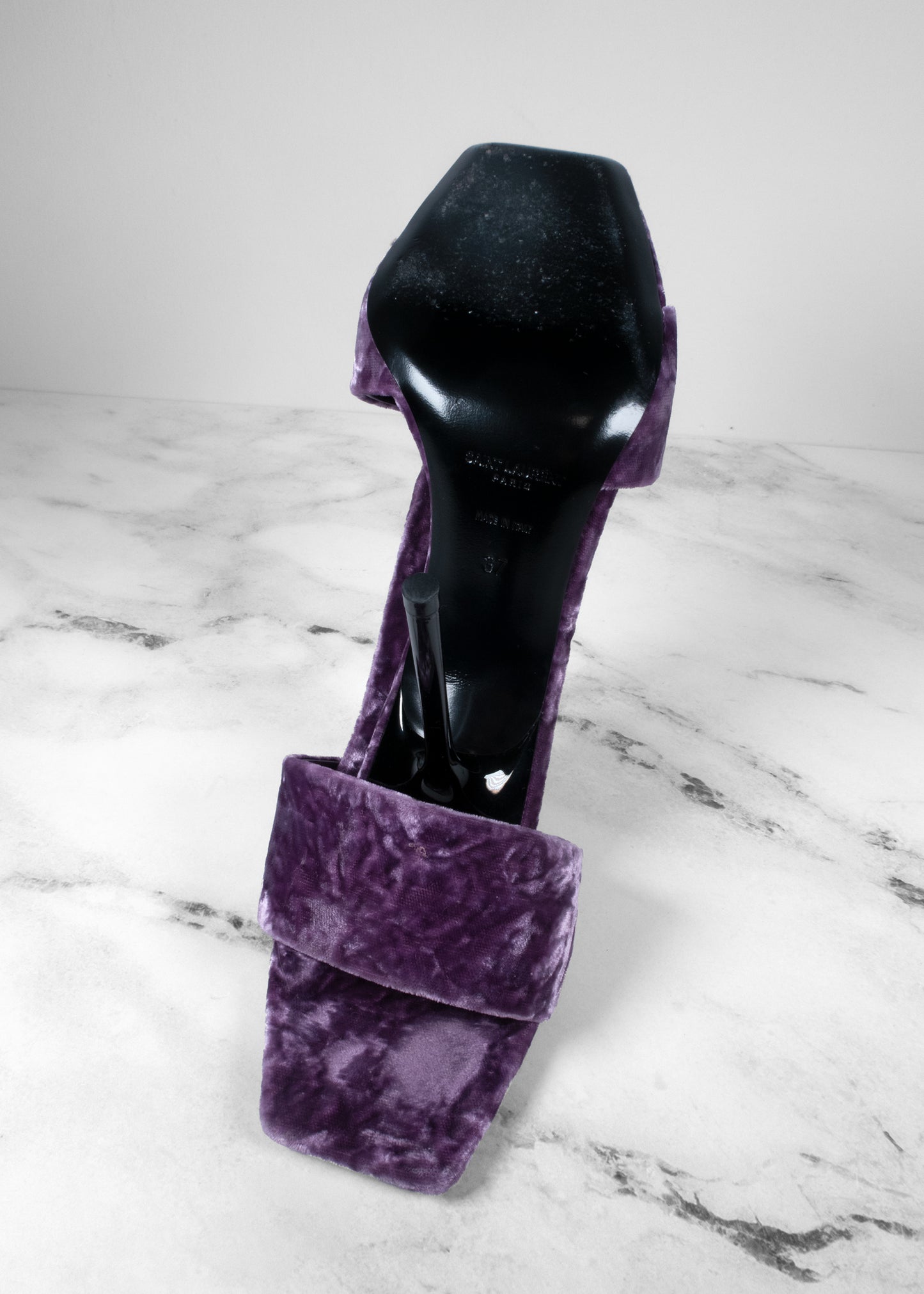 Saint Laurent Velvet Baliqua 105 Mule Sandals