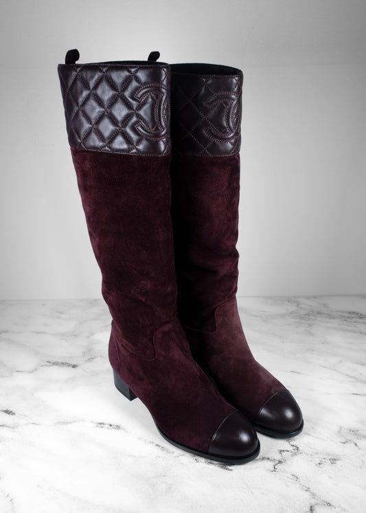 Chanel 2023 Interlocking CC Logo Riding Boots