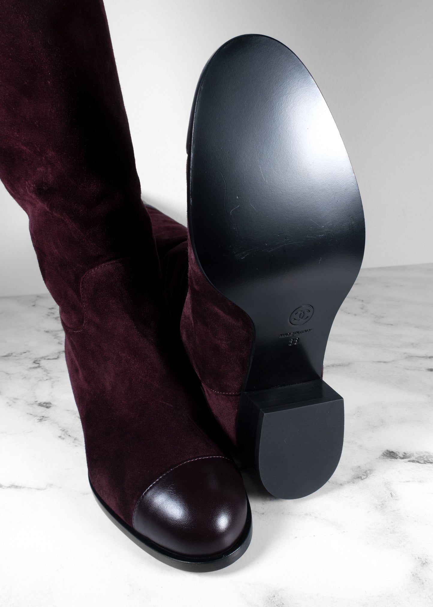 Chanel 2023 Interlocking CC Logo Riding Boots