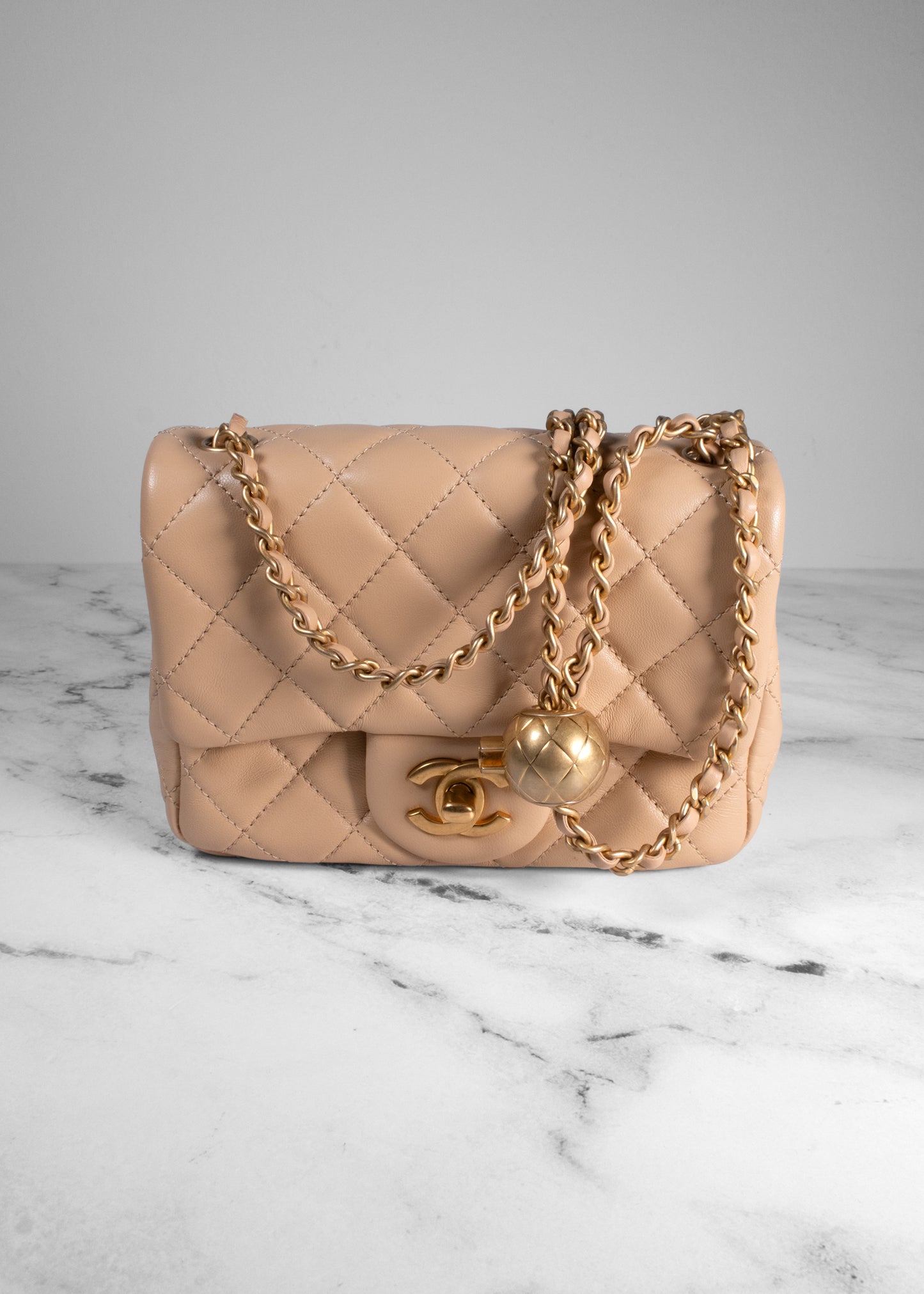 Chanel Lambskin Quilted Mini Pearl Crush Flap Bag