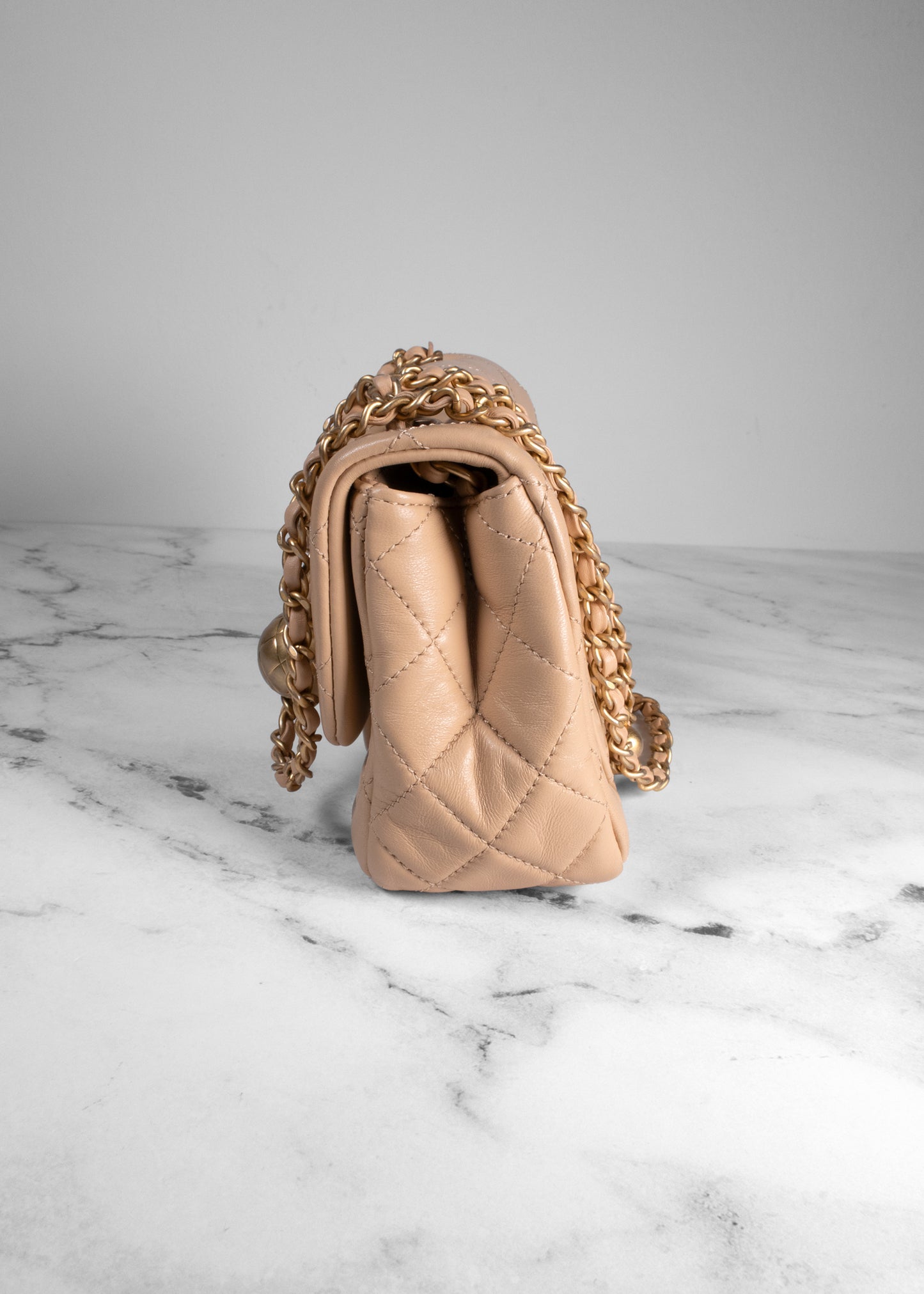 Chanel Lambskin Quilted Mini Pearl Crush Flap Bag