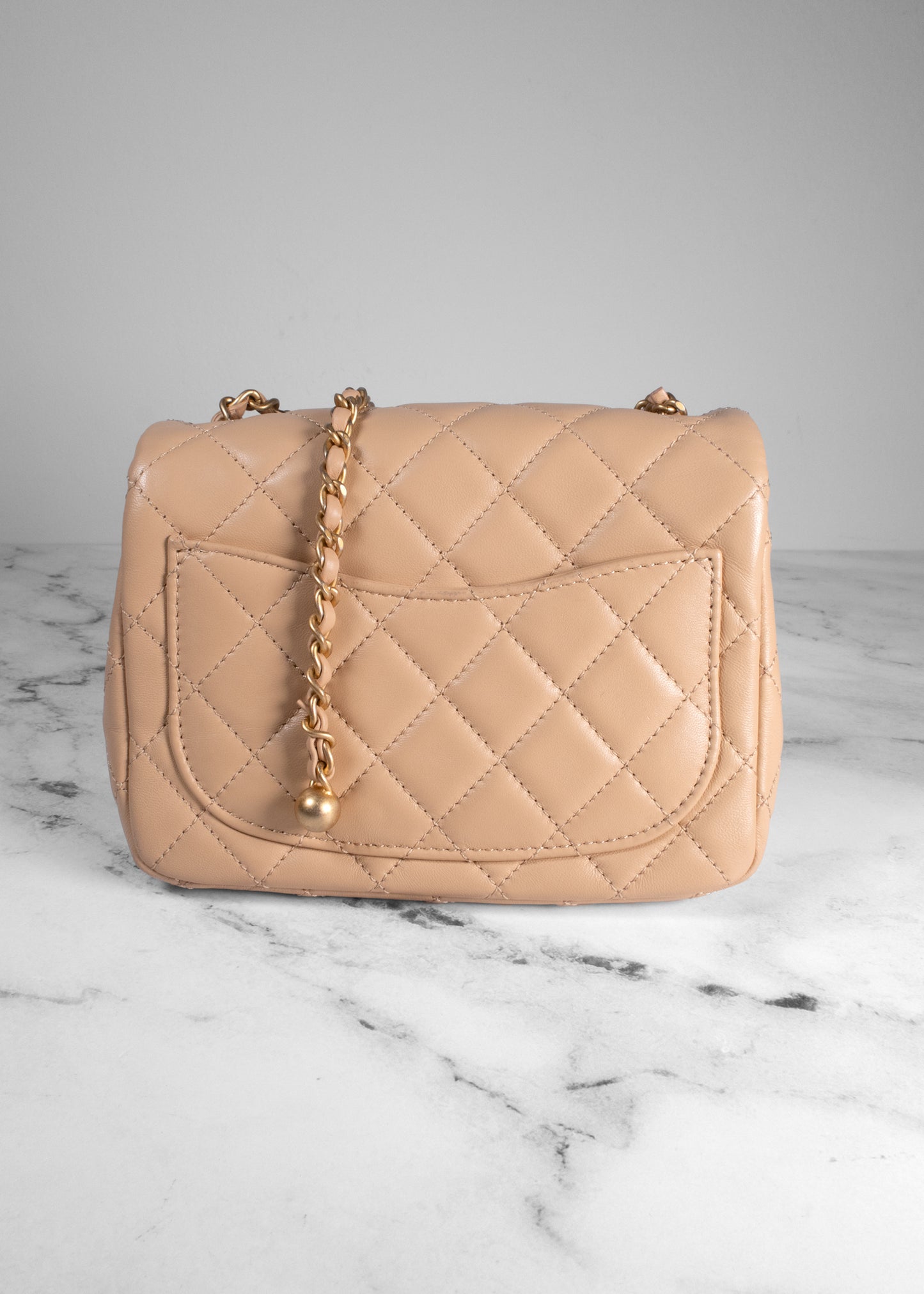 Chanel Lambskin Quilted Mini Pearl Crush Flap Bag