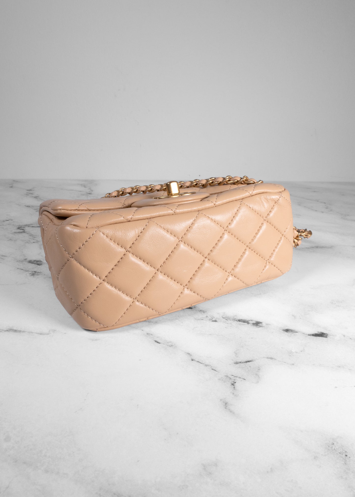 Chanel Lambskin Quilted Mini Pearl Crush Flap Bag