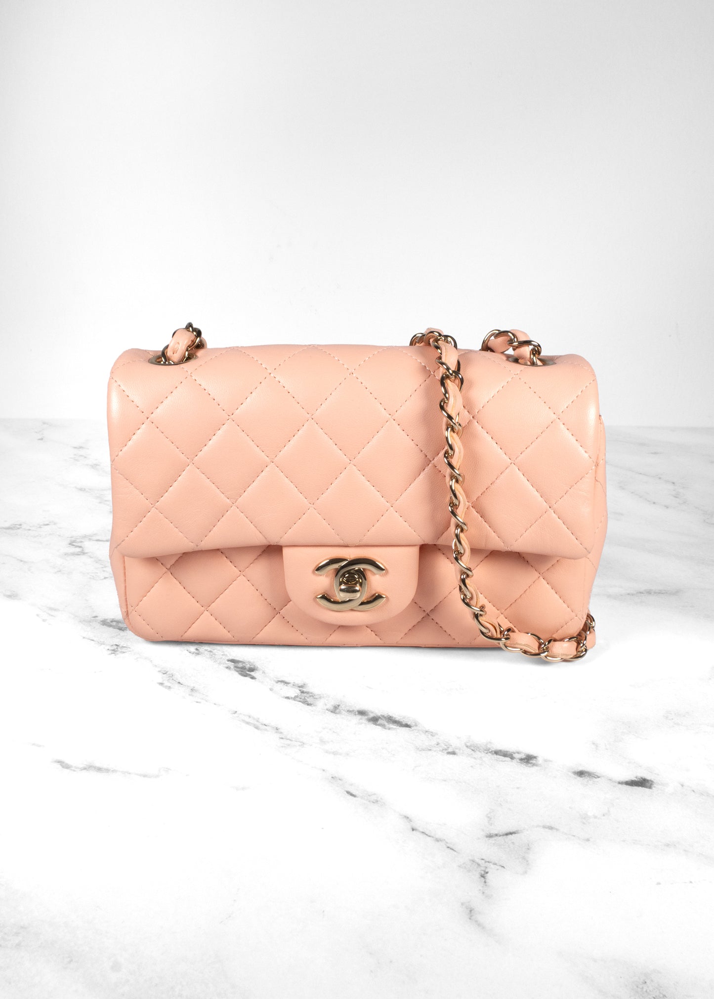 Chanel Lambskin Quilted Mini Rectangular Flap Bag