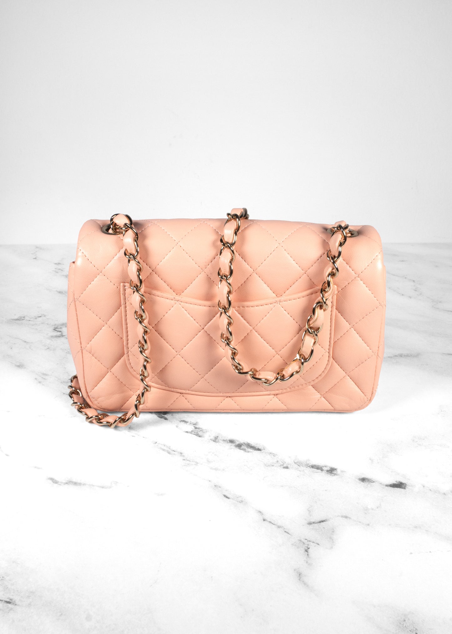 Chanel Lambskin Quilted Mini Rectangular Flap Bag