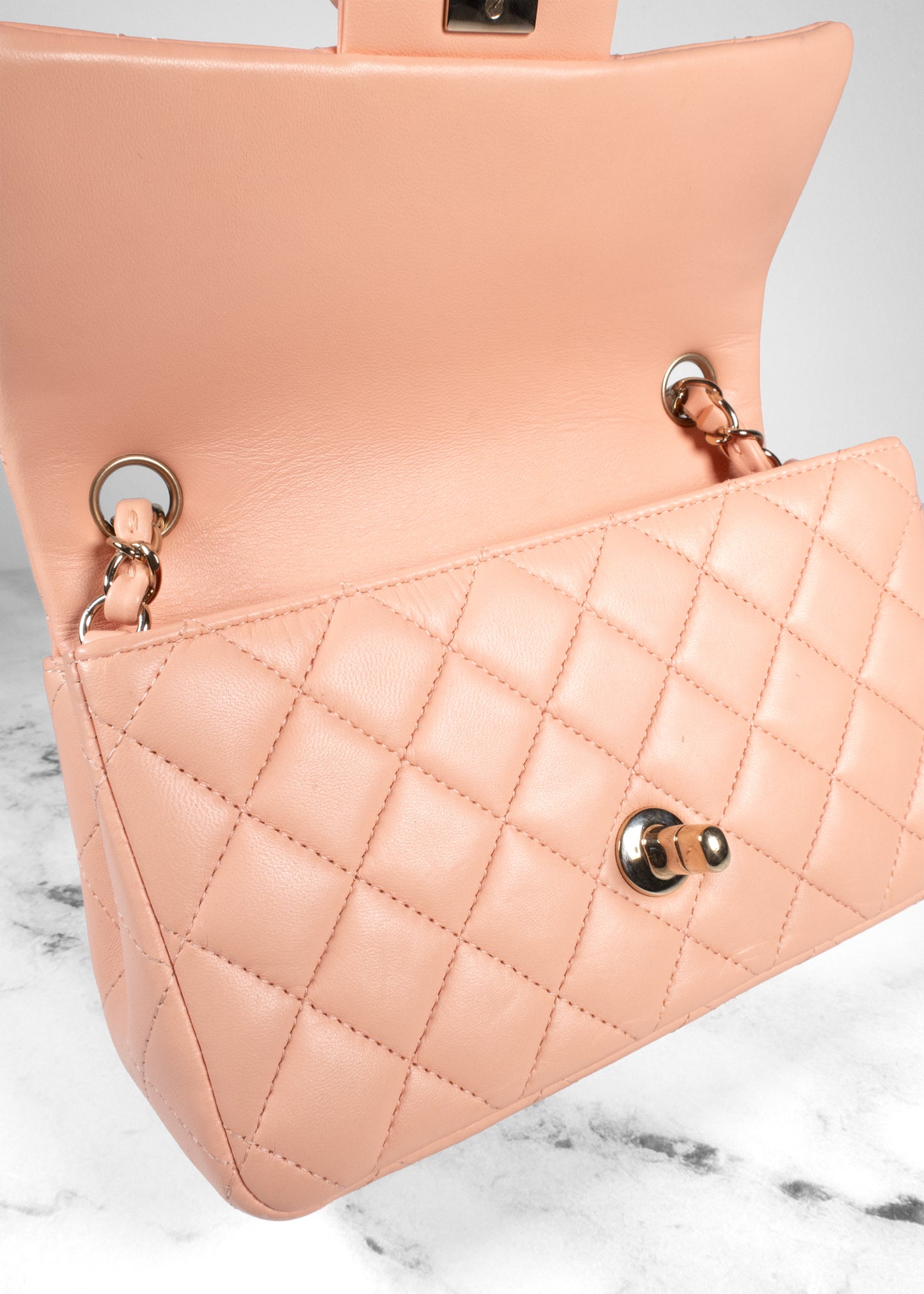 Chanel Lambskin Quilted Mini Rectangular Flap Bag