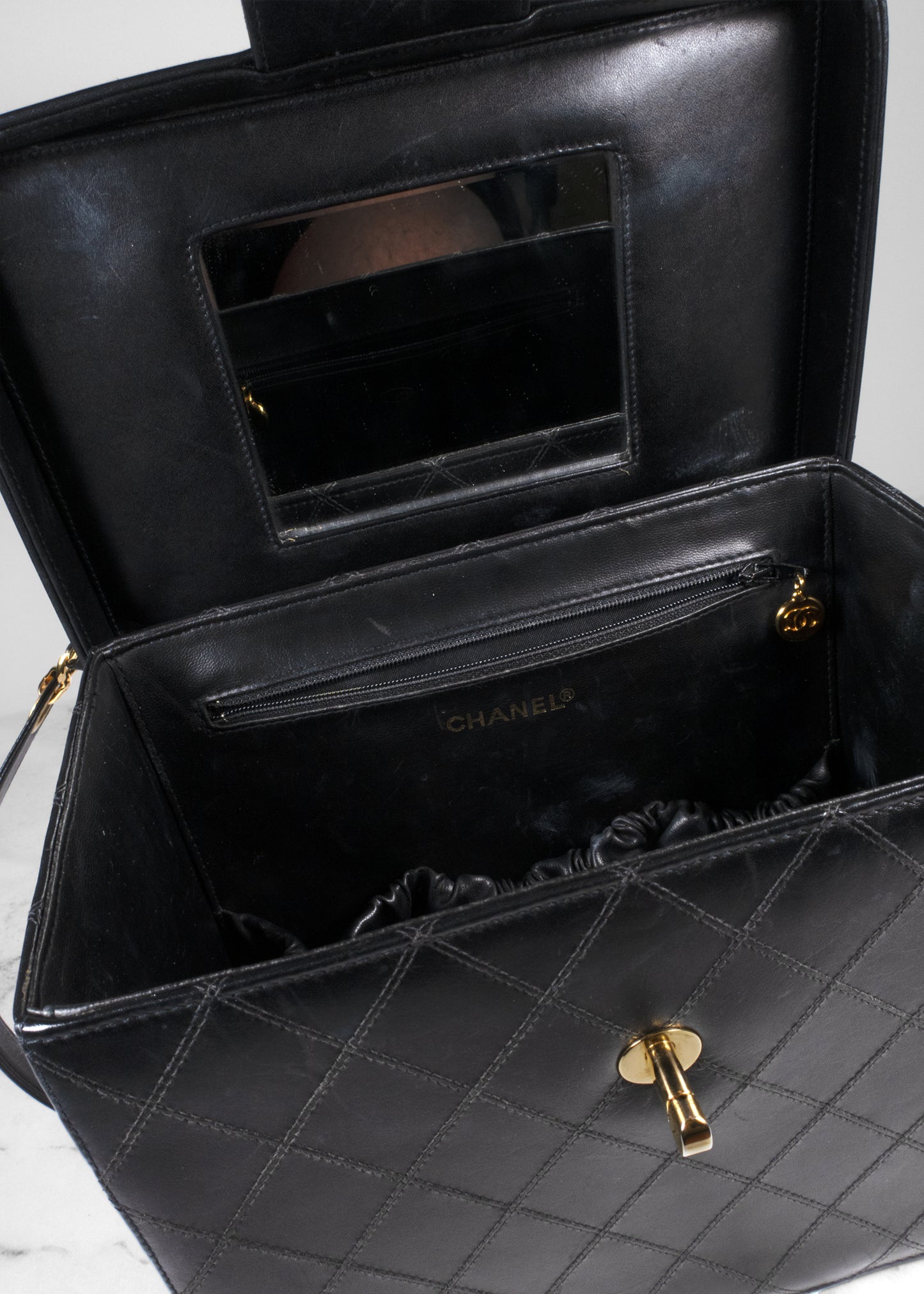 Chanel Vintage Quilted Cosmetic Case