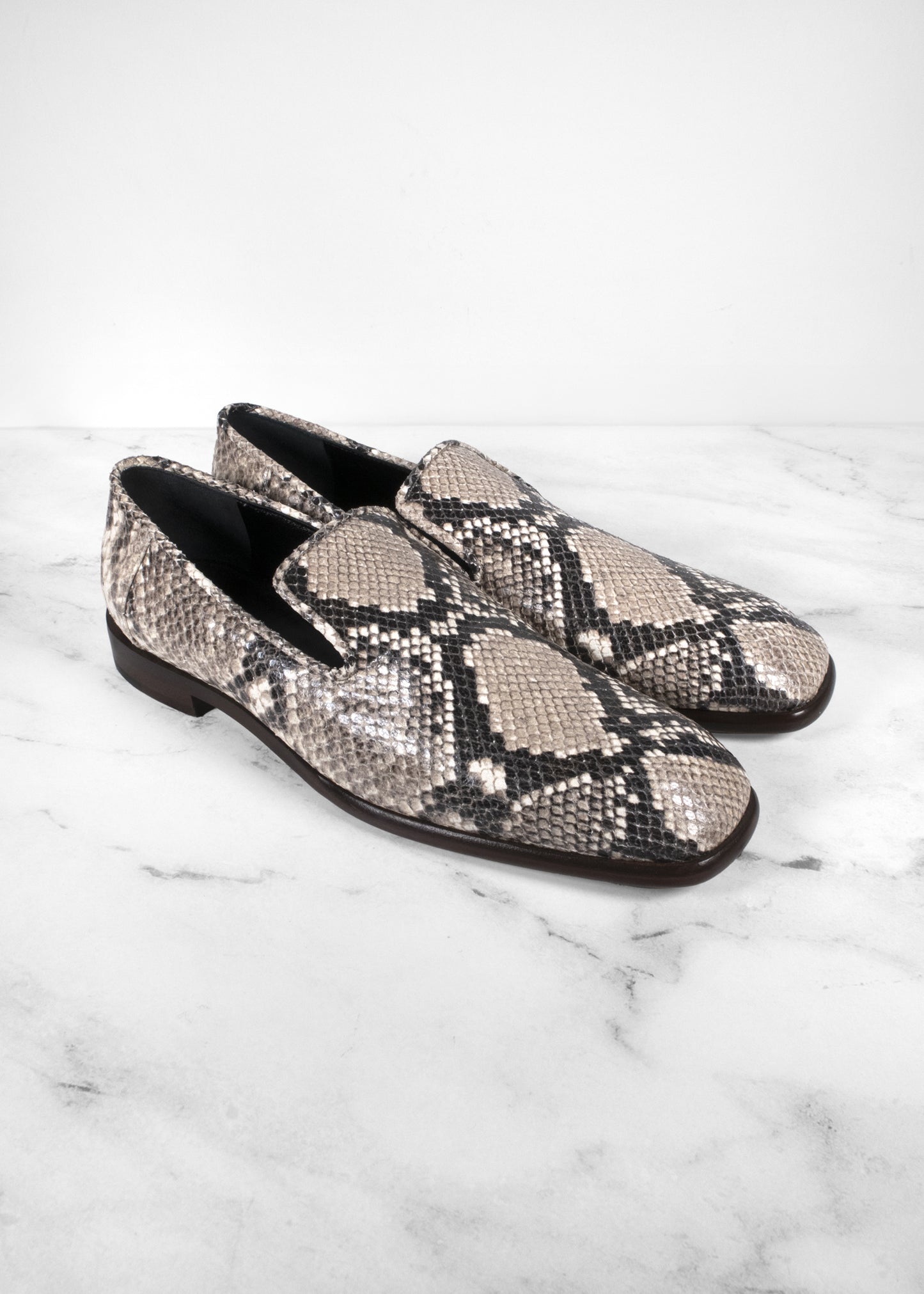 Victoria Beckham Hanna Snake-Print Leather Loafers