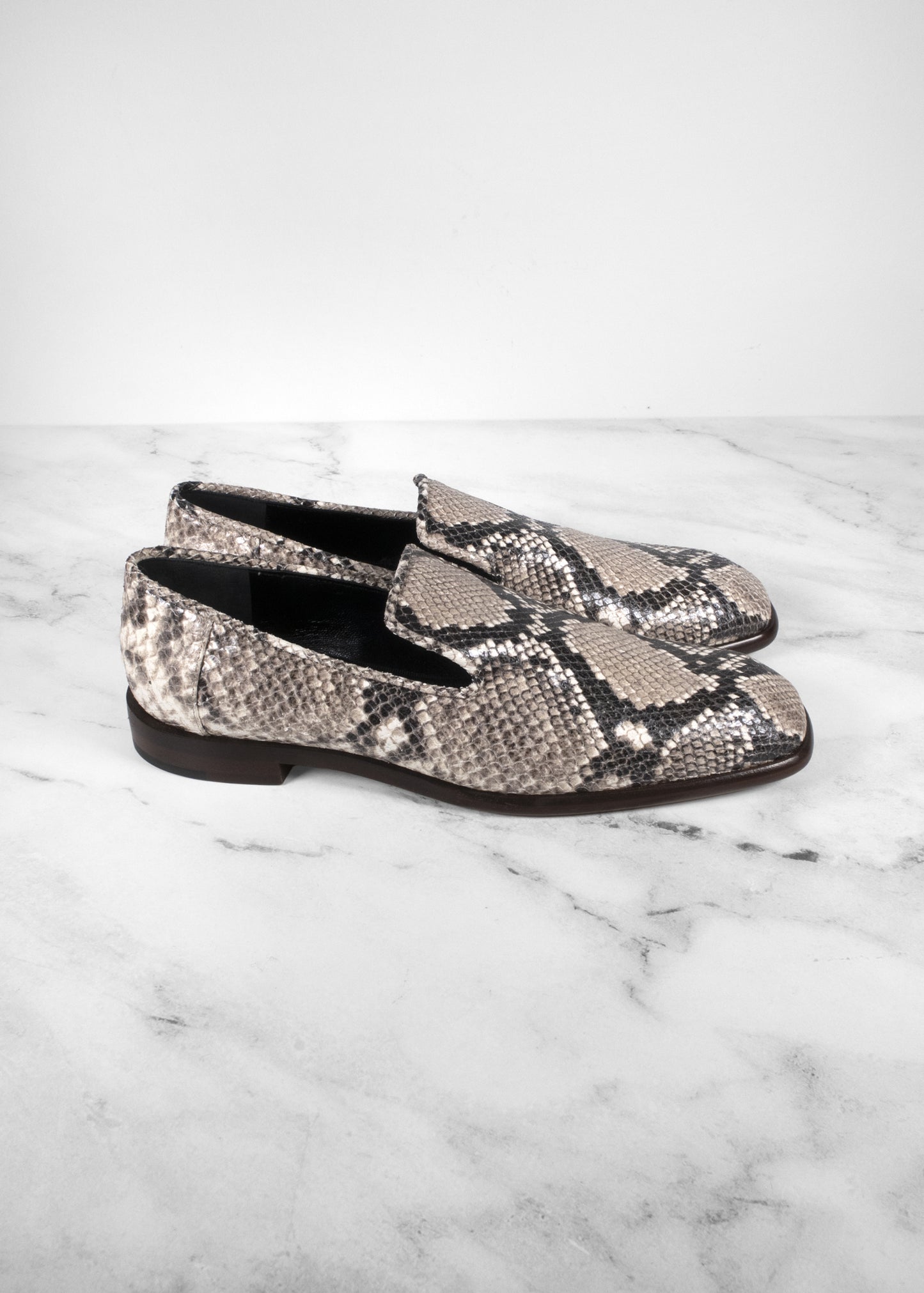 Victoria Beckham Hanna Snake-Print Leather Loafers