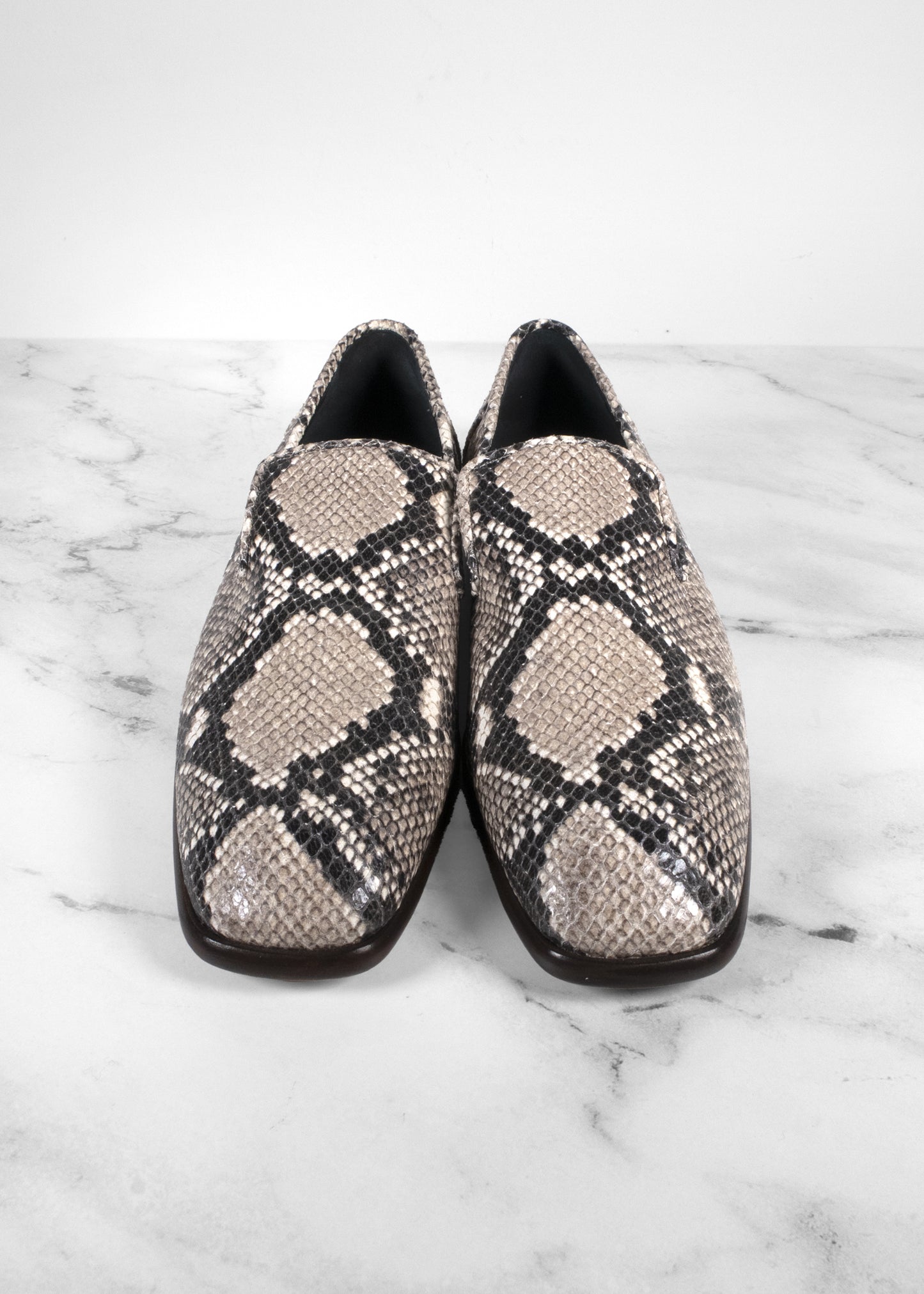 Victoria Beckham Hanna Snake-Print Leather Loafers