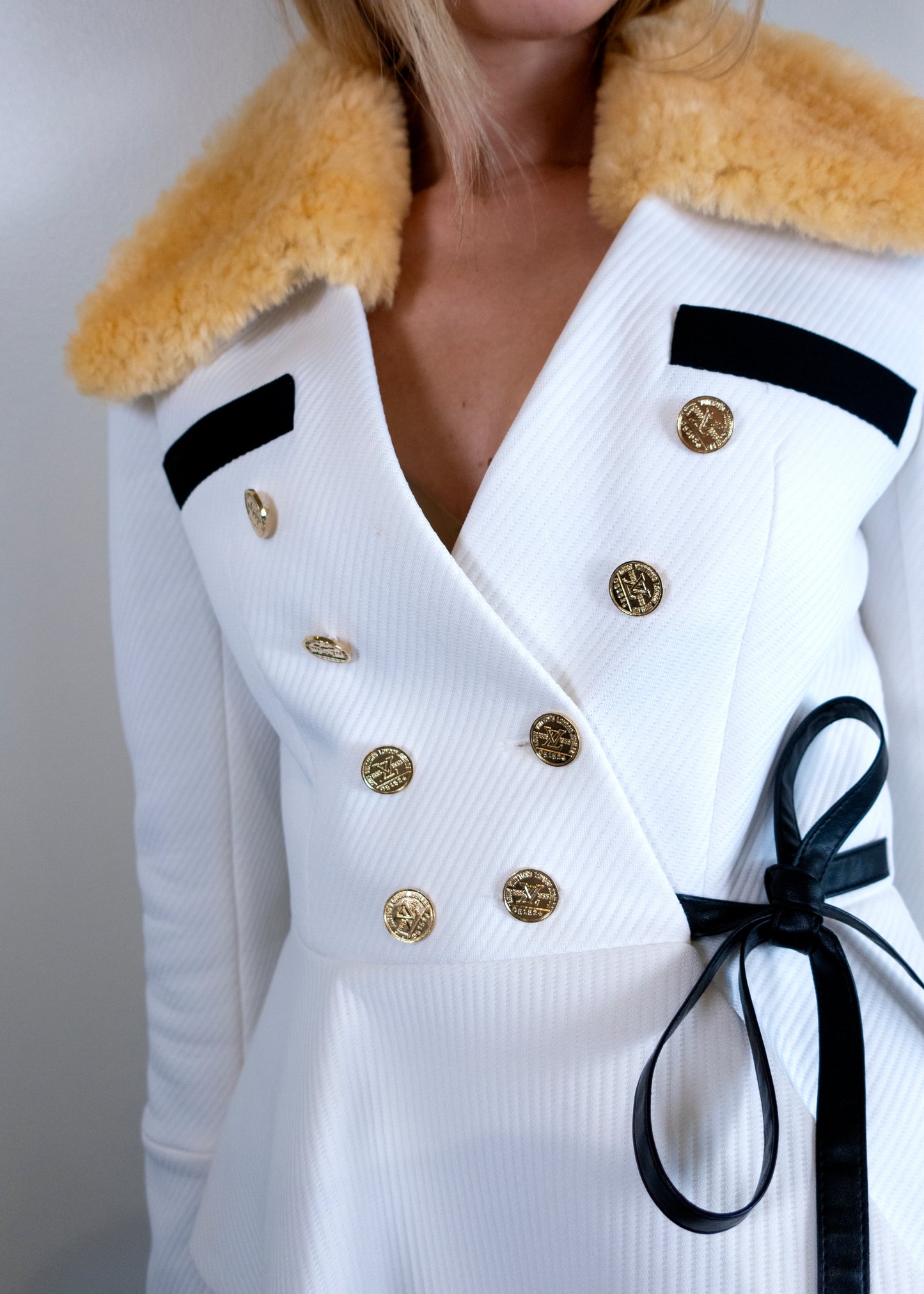 Louis Vuitton Double Breasted Belted Jacket