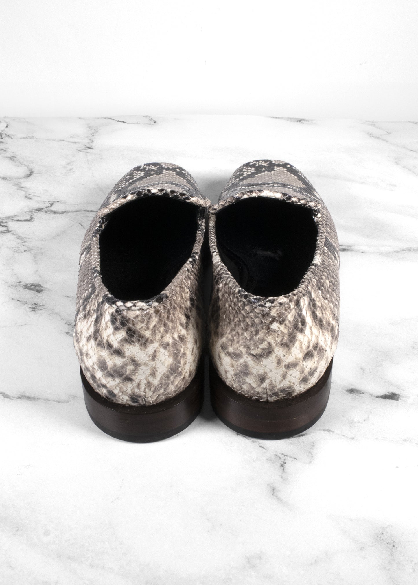 Victoria Beckham Hanna Snake-Print Leather Loafers