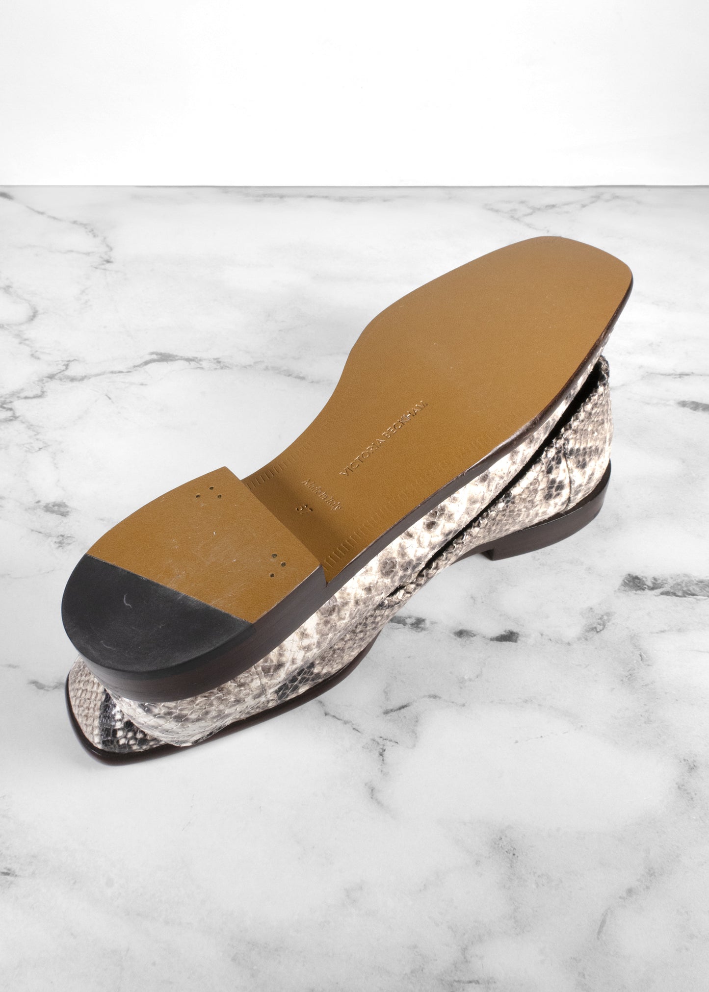 Victoria Beckham Hanna Snake-Print Leather Loafers