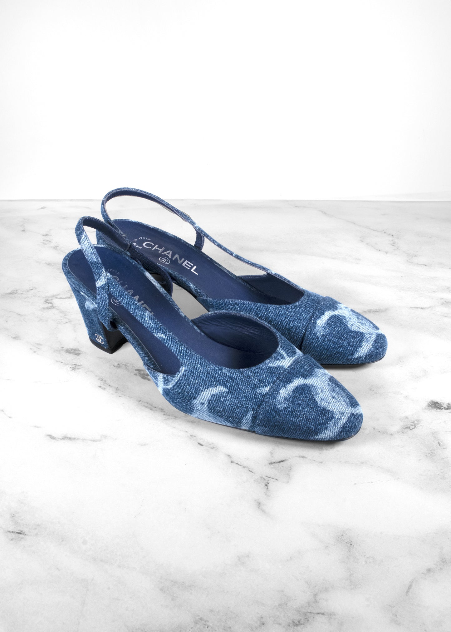 Chanel 2023 Interlocking CC Logo Slingback Pumps