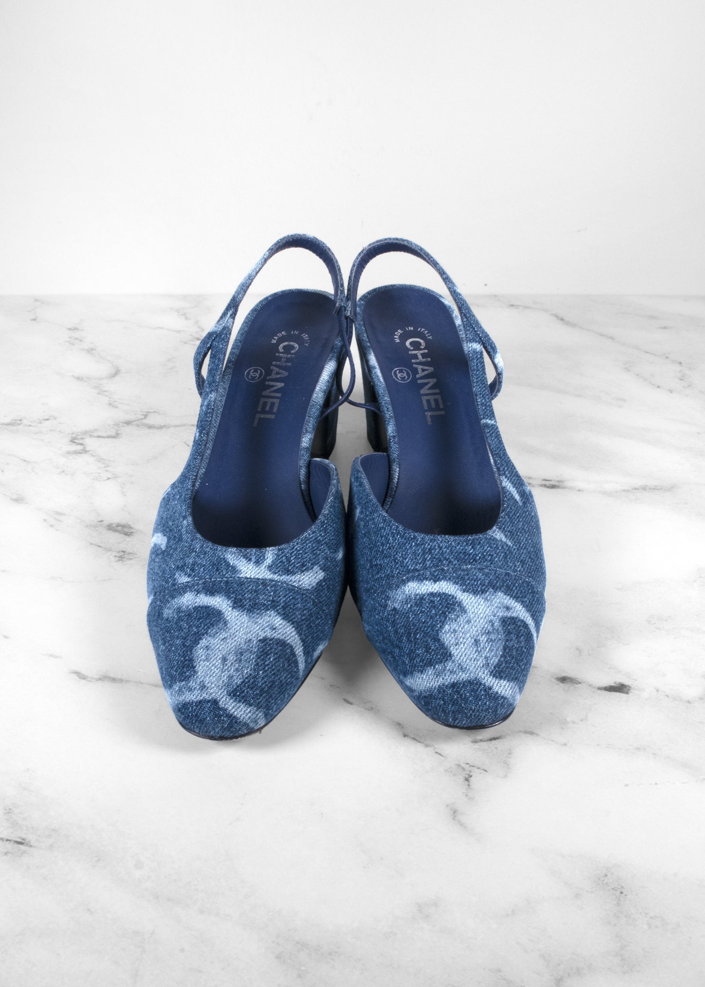 Chanel 2023 Interlocking CC Logo Slingback Pumps