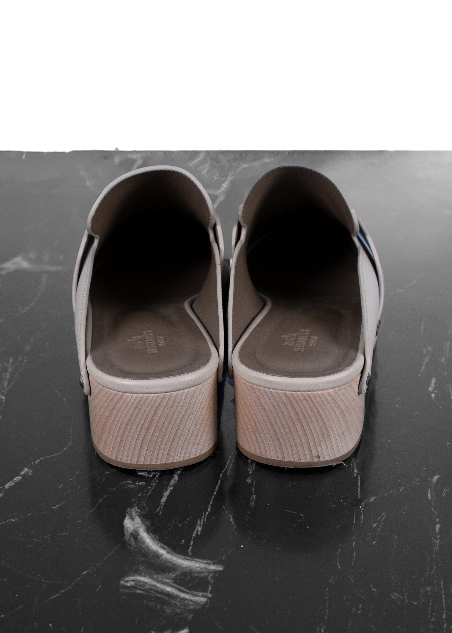 Hermès Calya Leather Mules