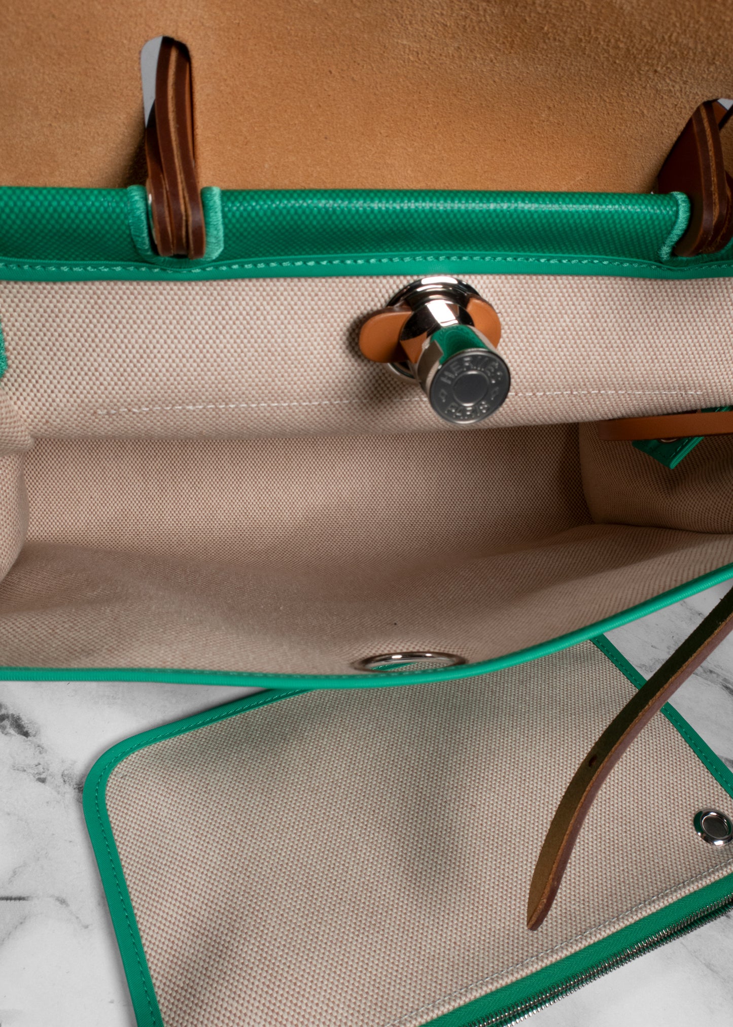 Hermès Toile Officier Herbag Zip 31