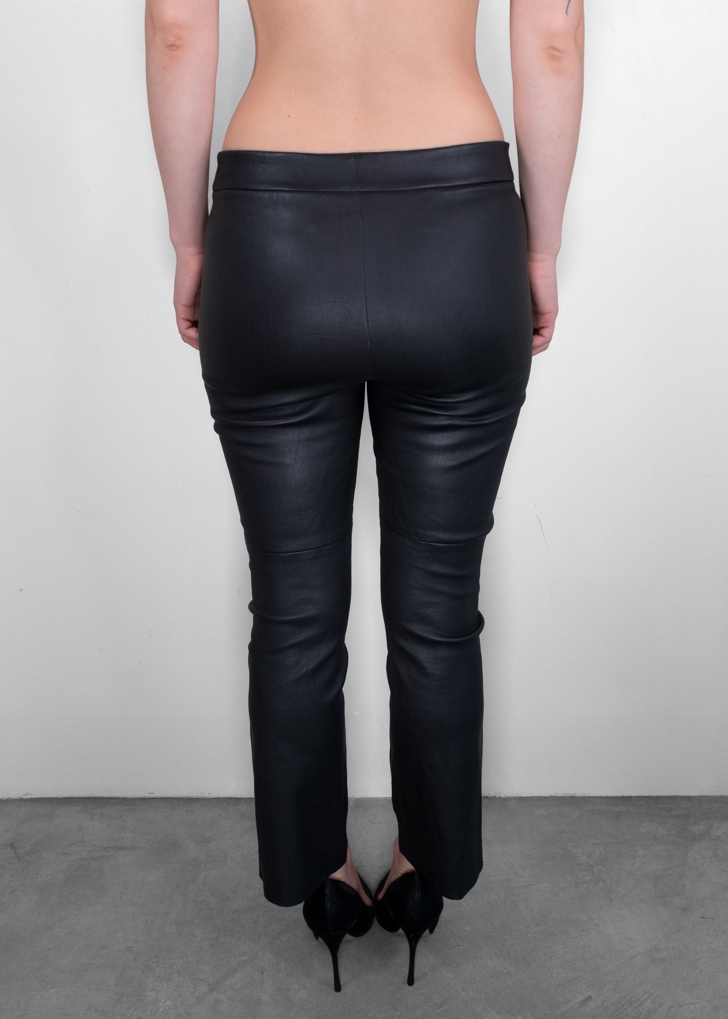 Brunello Cucinelli Nappa Leather Straight-Leg Trousers
