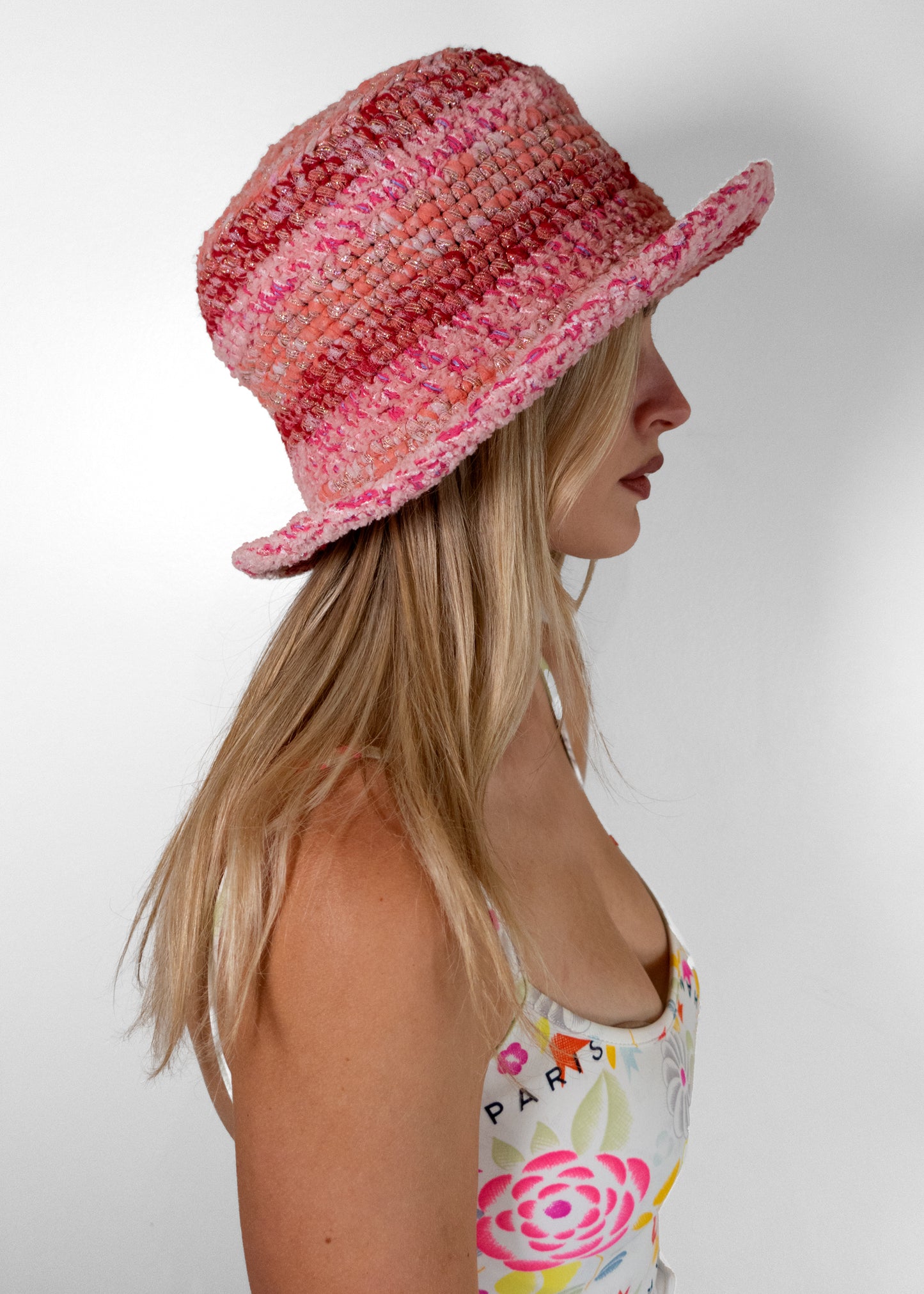 Chanel CC knit bucket Hat