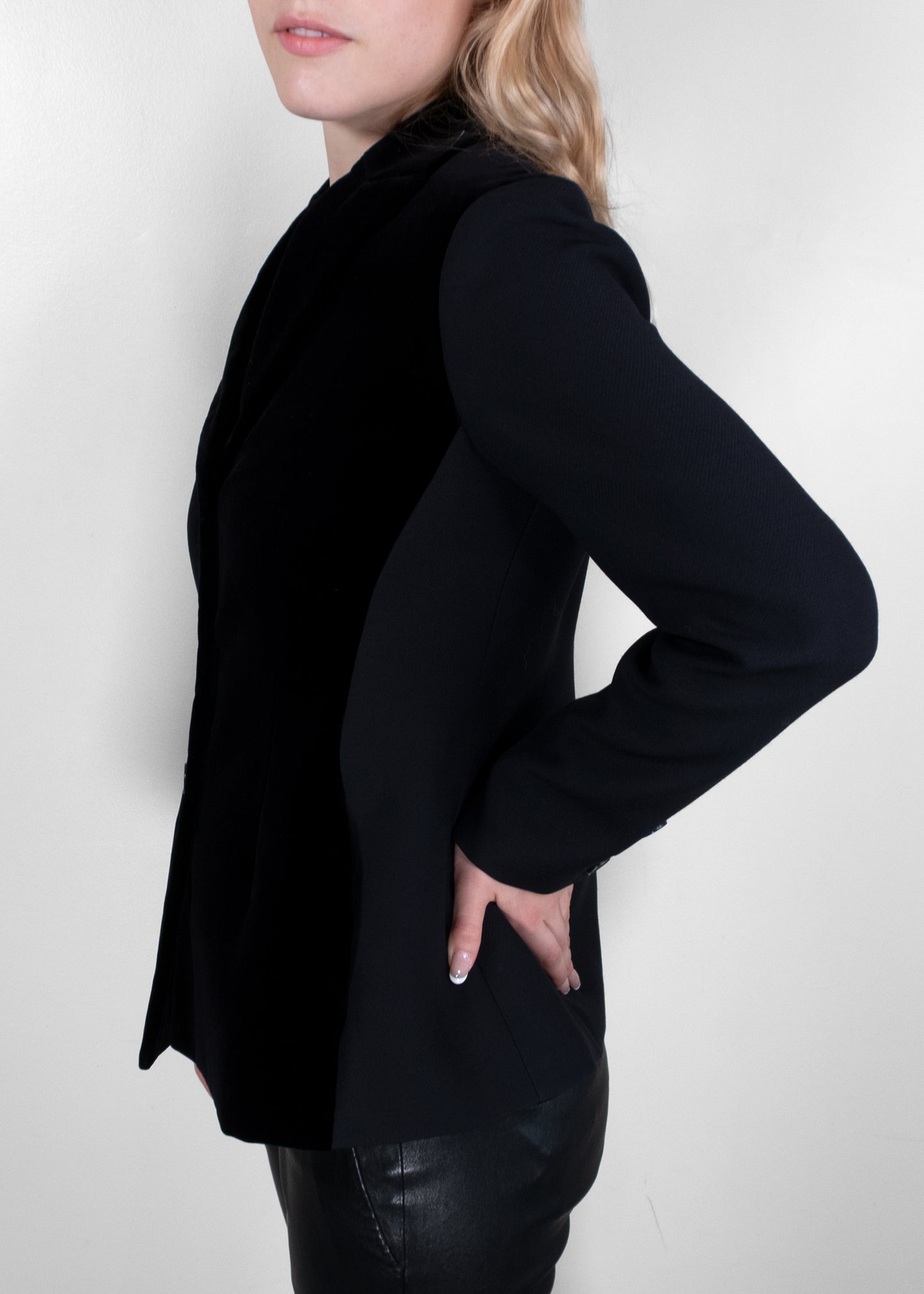 Christian Dior Black Velvet Panel Blazer
