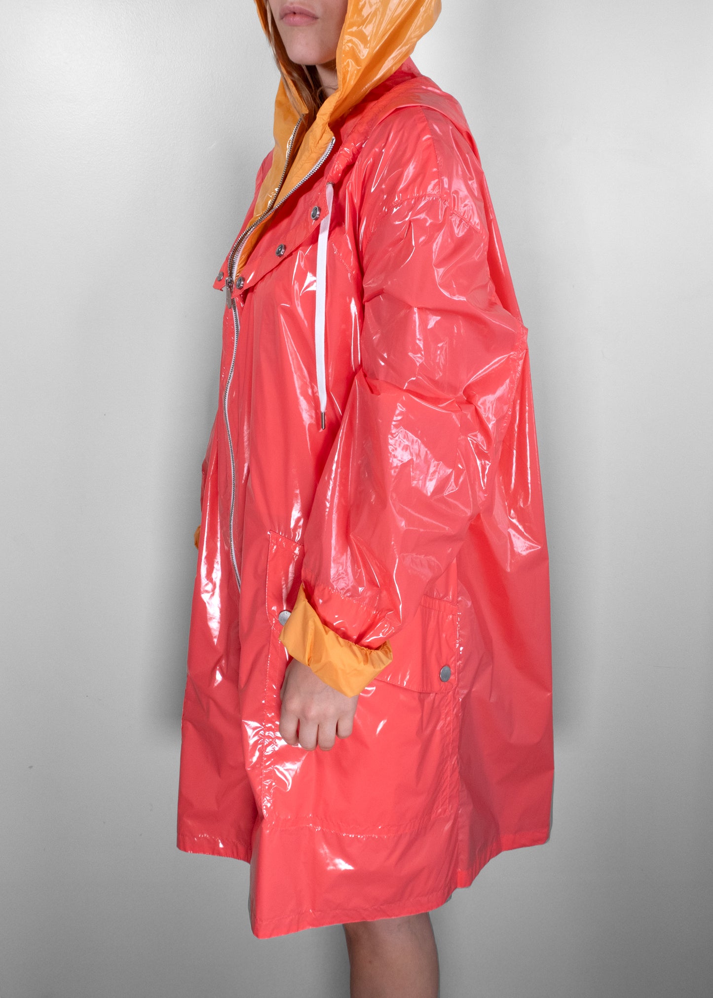 Hermès Two-Tone Vinyl Hooded Raincoat
